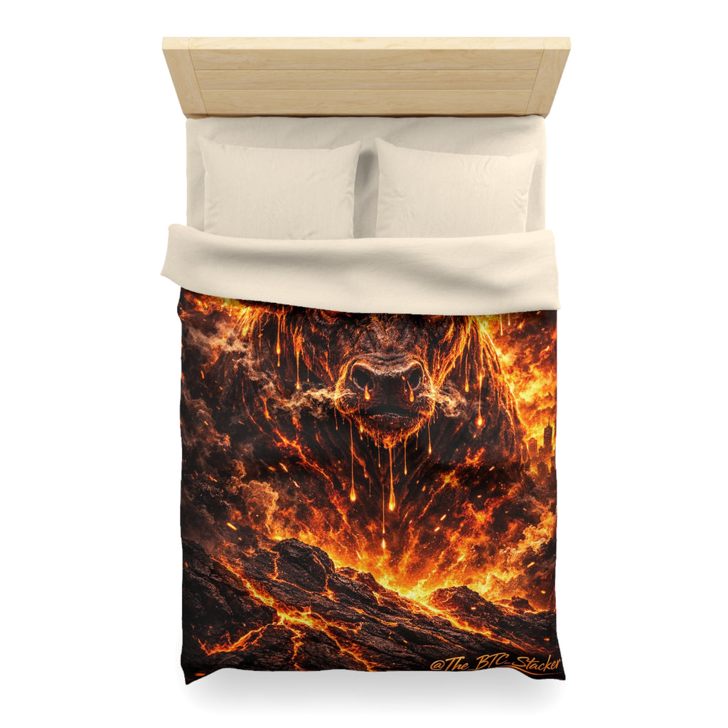 Bitcoin Bull Microfiber Duvet Cover