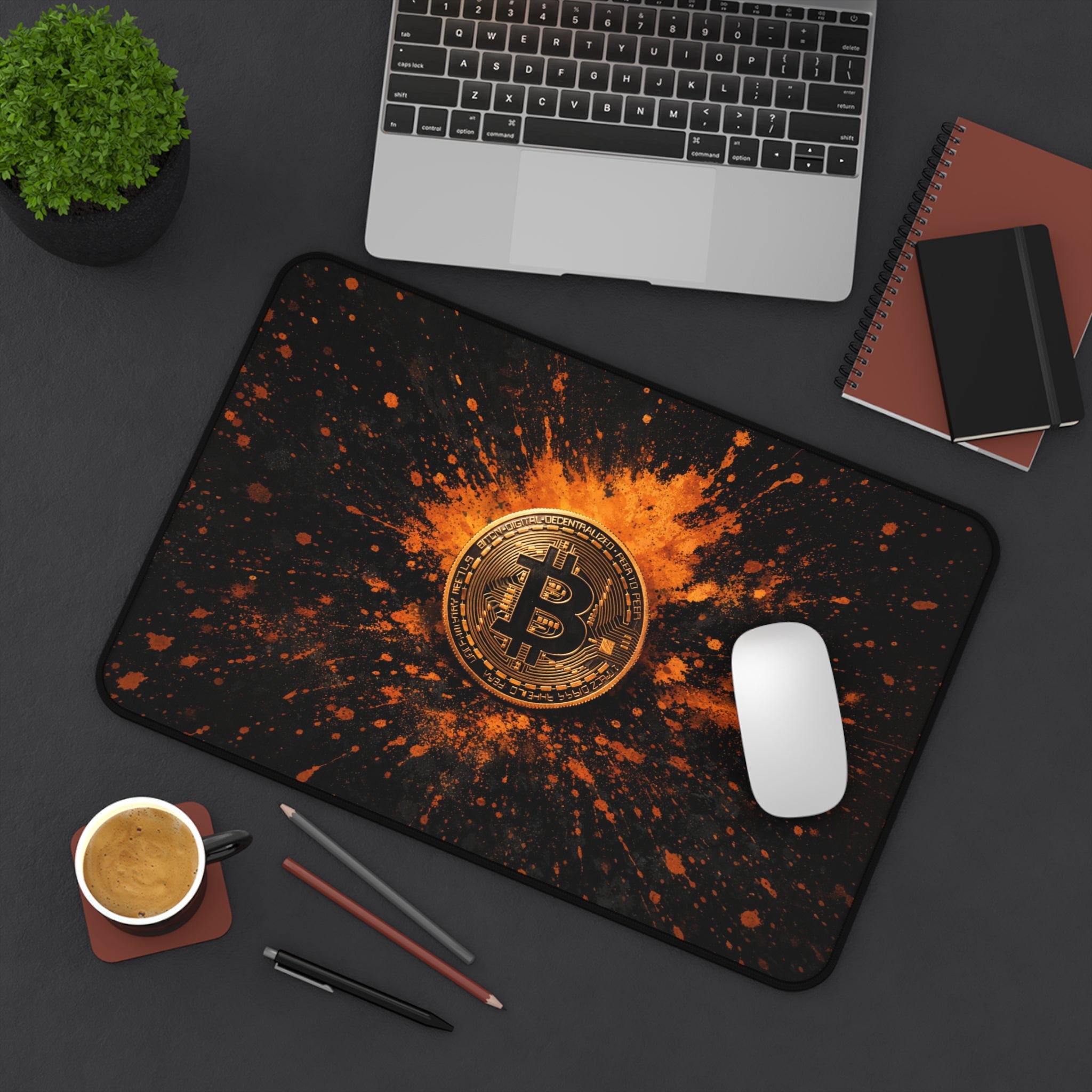 Bitcoin Abstract Desk Mat