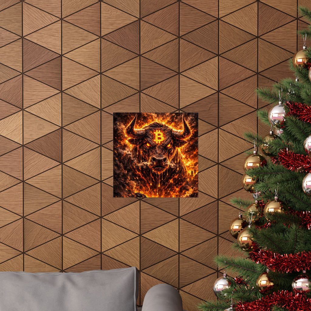 Bitcoin Bull Matte Vertical Posters