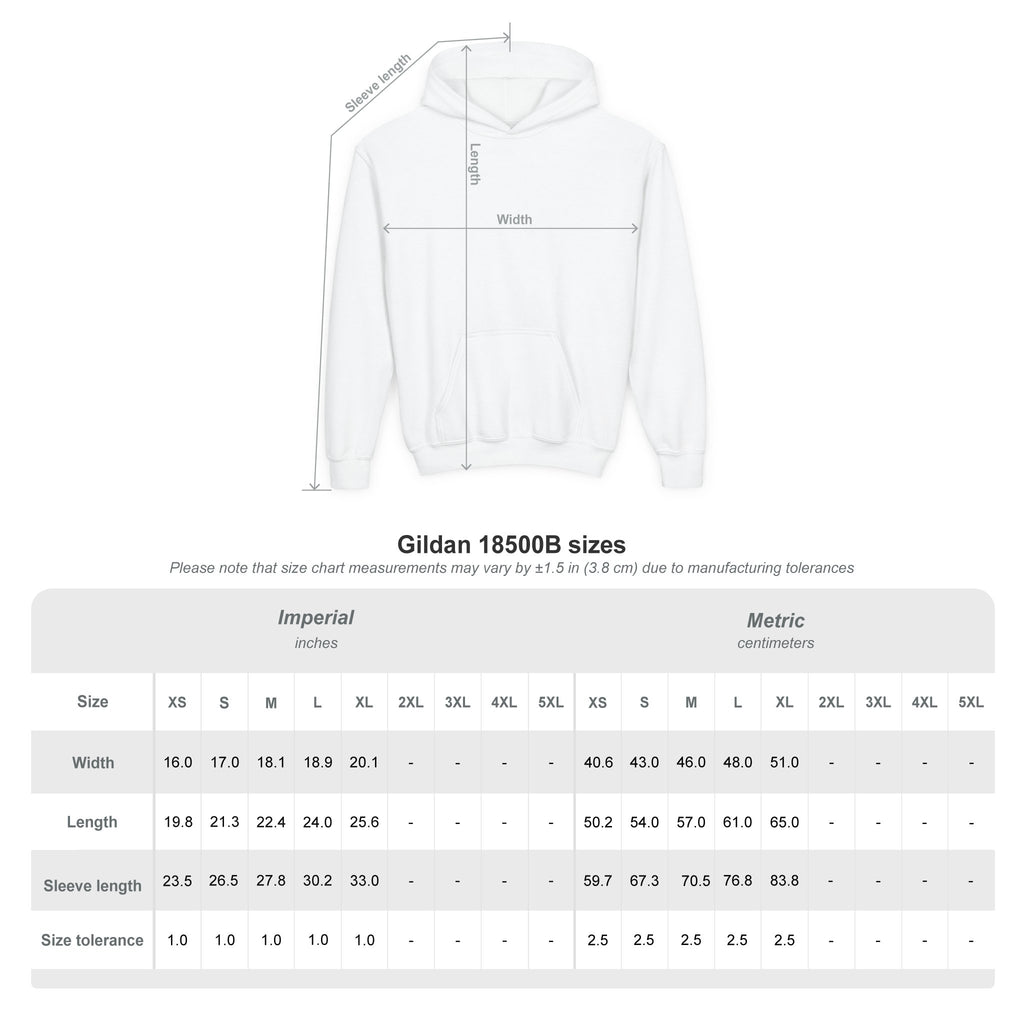 Bitcoin Logo Double Sided Youth Heavy Blend Hooded Sweatshirt