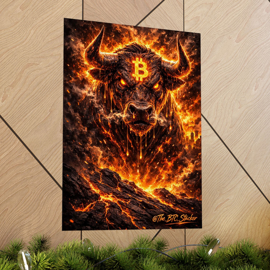 Bitcoin Bull Matte Vertical Posters