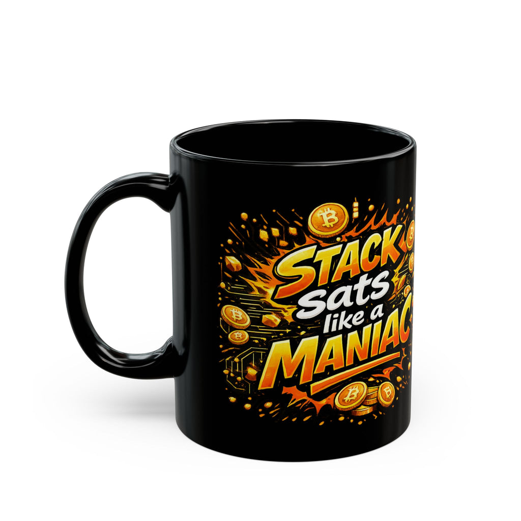 Stack Sats Abstract Black Mug (11oz, 15oz)