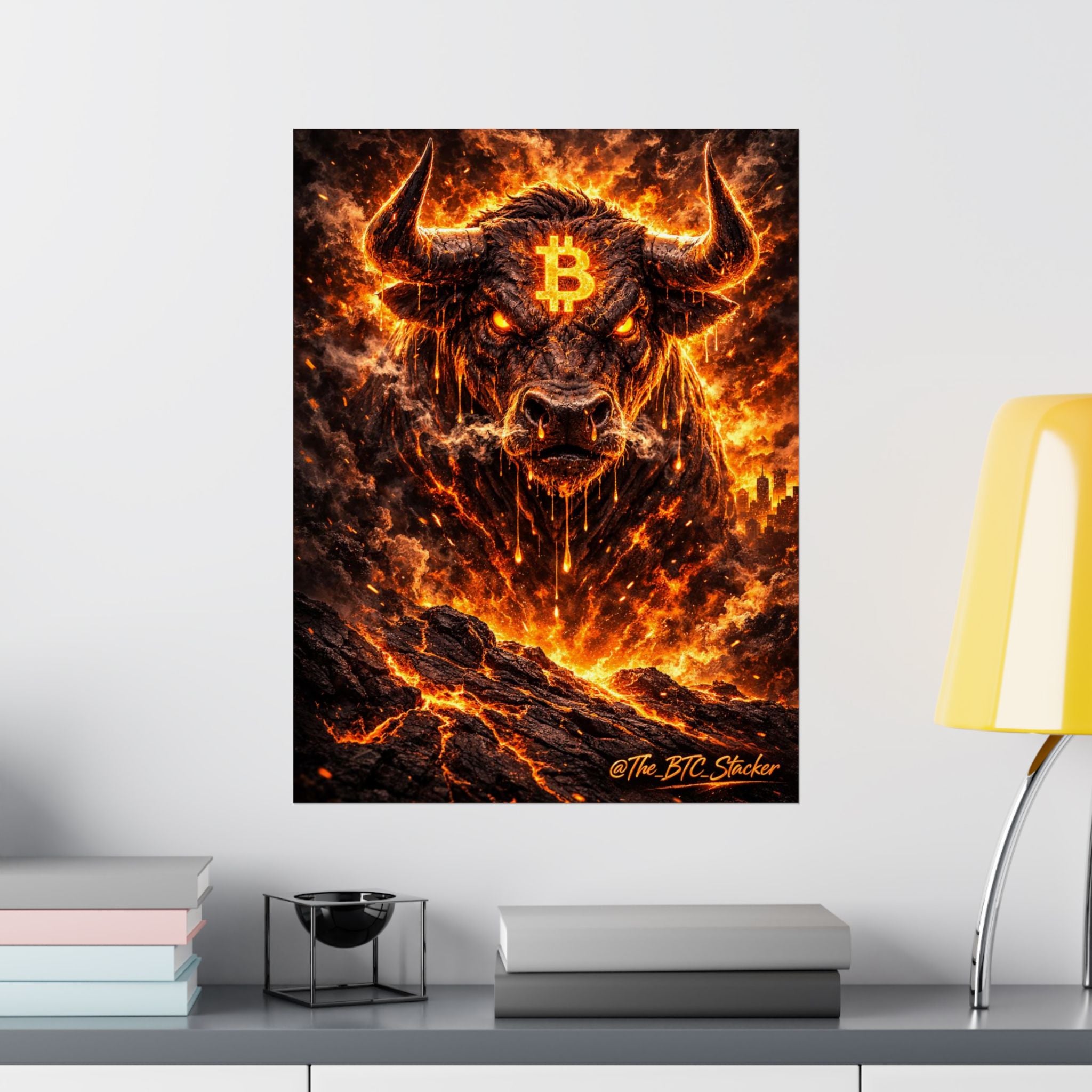 Bitcoin Bull Matte Vertical Posters