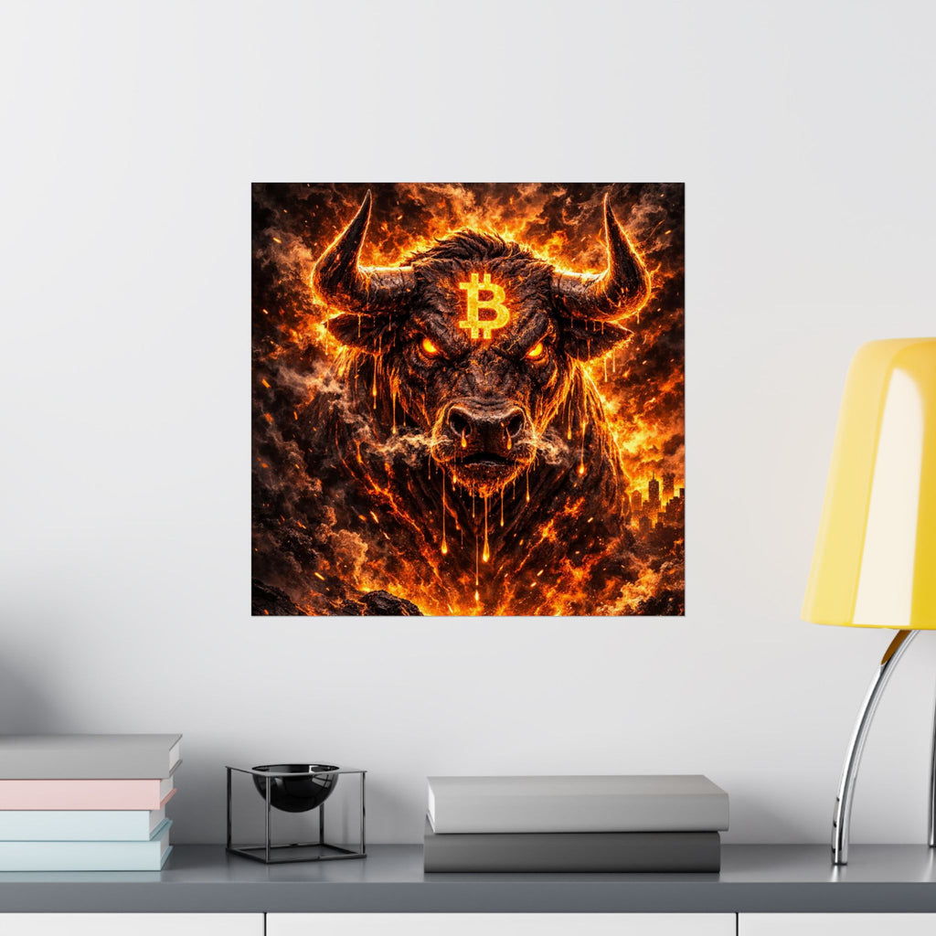 Bitcoin Bull Matte Vertical Posters