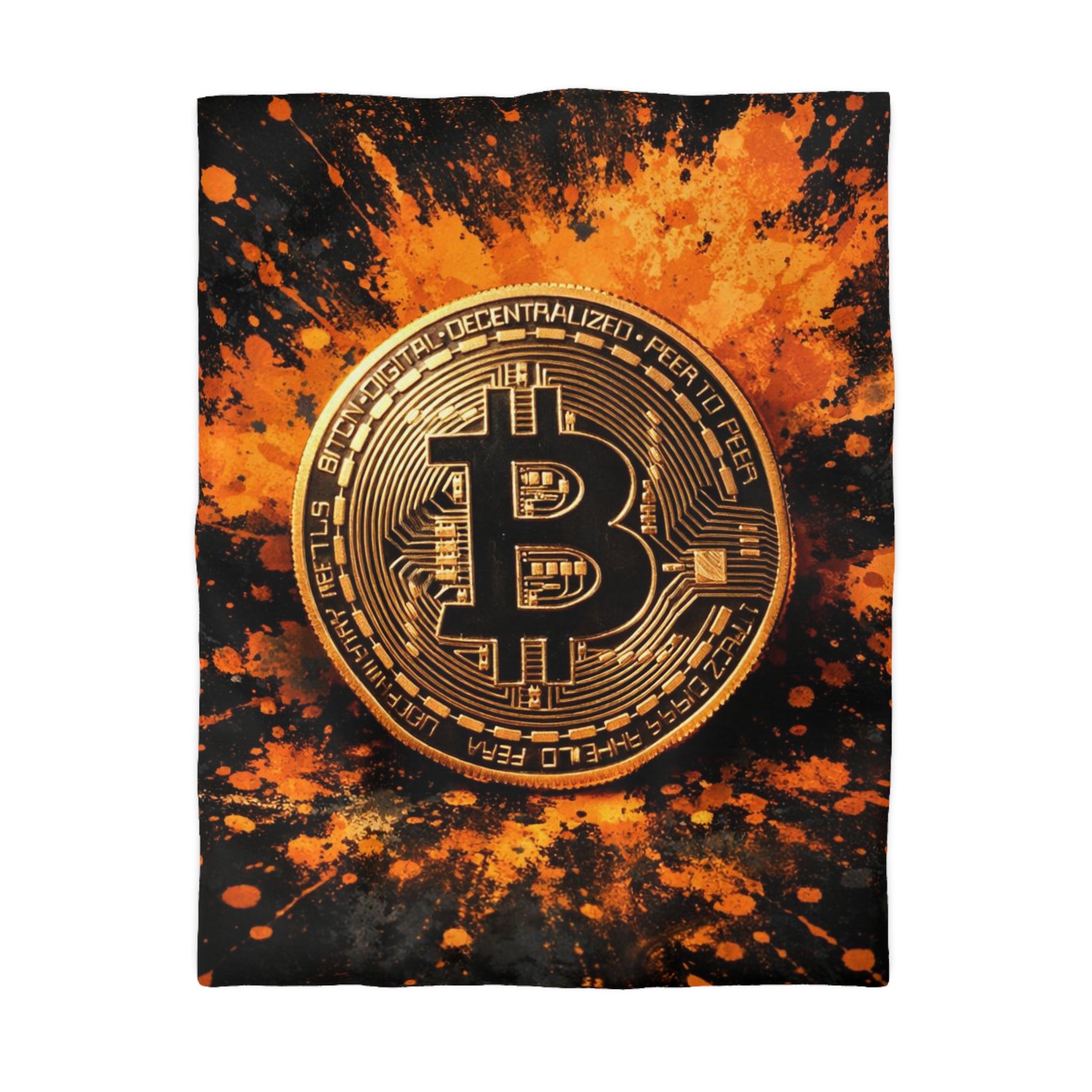 Bitcoin Full Art Microfiber Duvet Cover