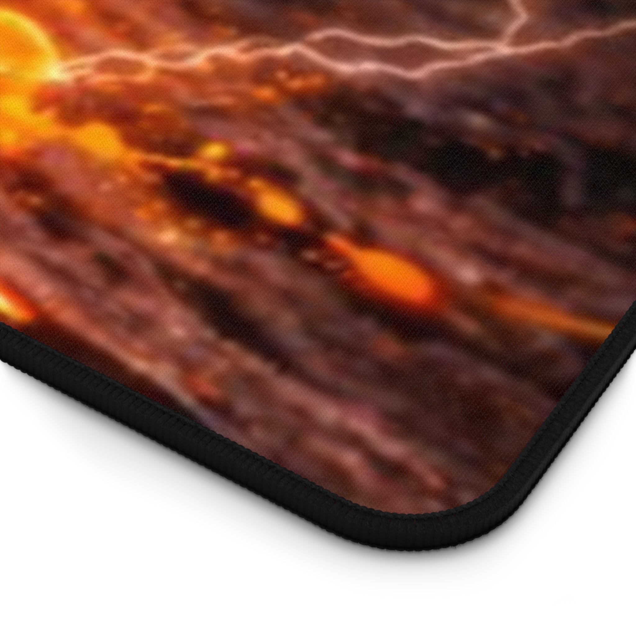 Flaming Bitcoin Desk Mat