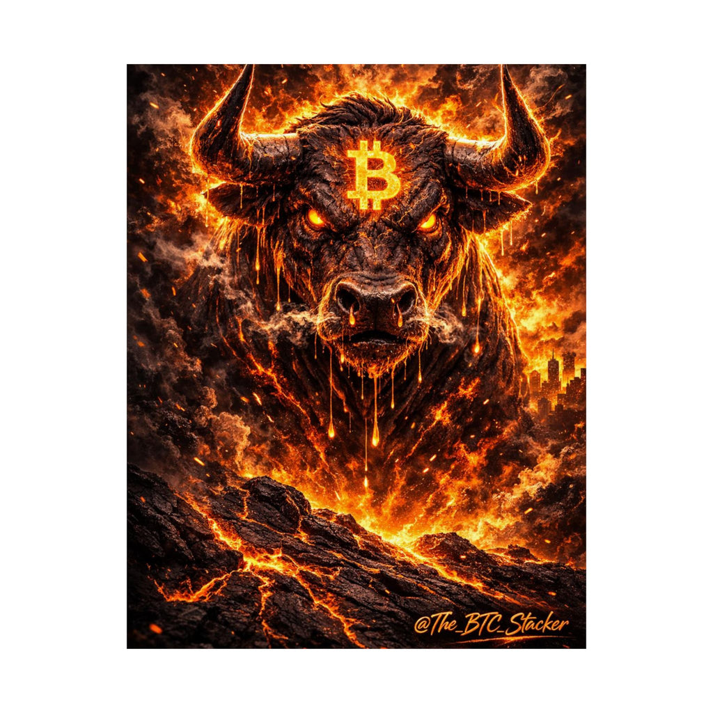 Bitcoin Bull Matte Vertical Posters