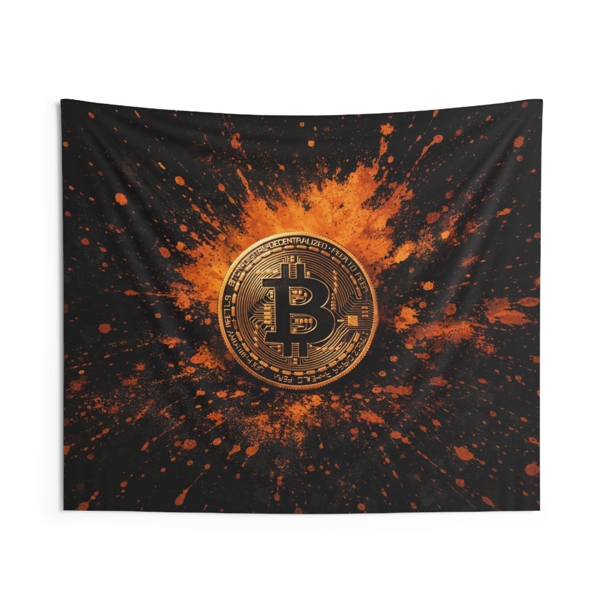 Bitcoin Abstract Indoor Wall Tapestries