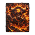 Bitcoin Bull Sherpa Fleece Blanket