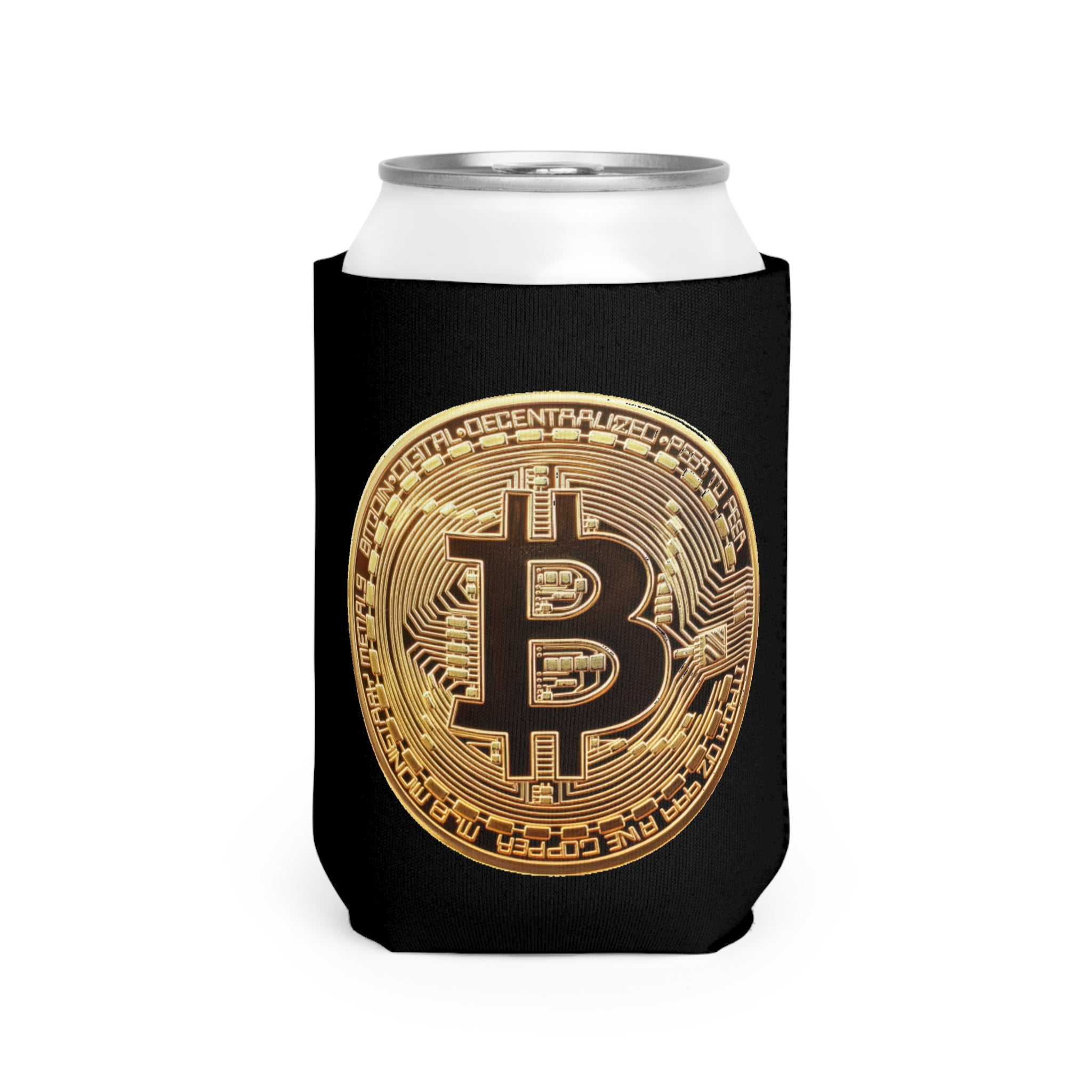 Black Bitcoin Can Cooler Sleeve