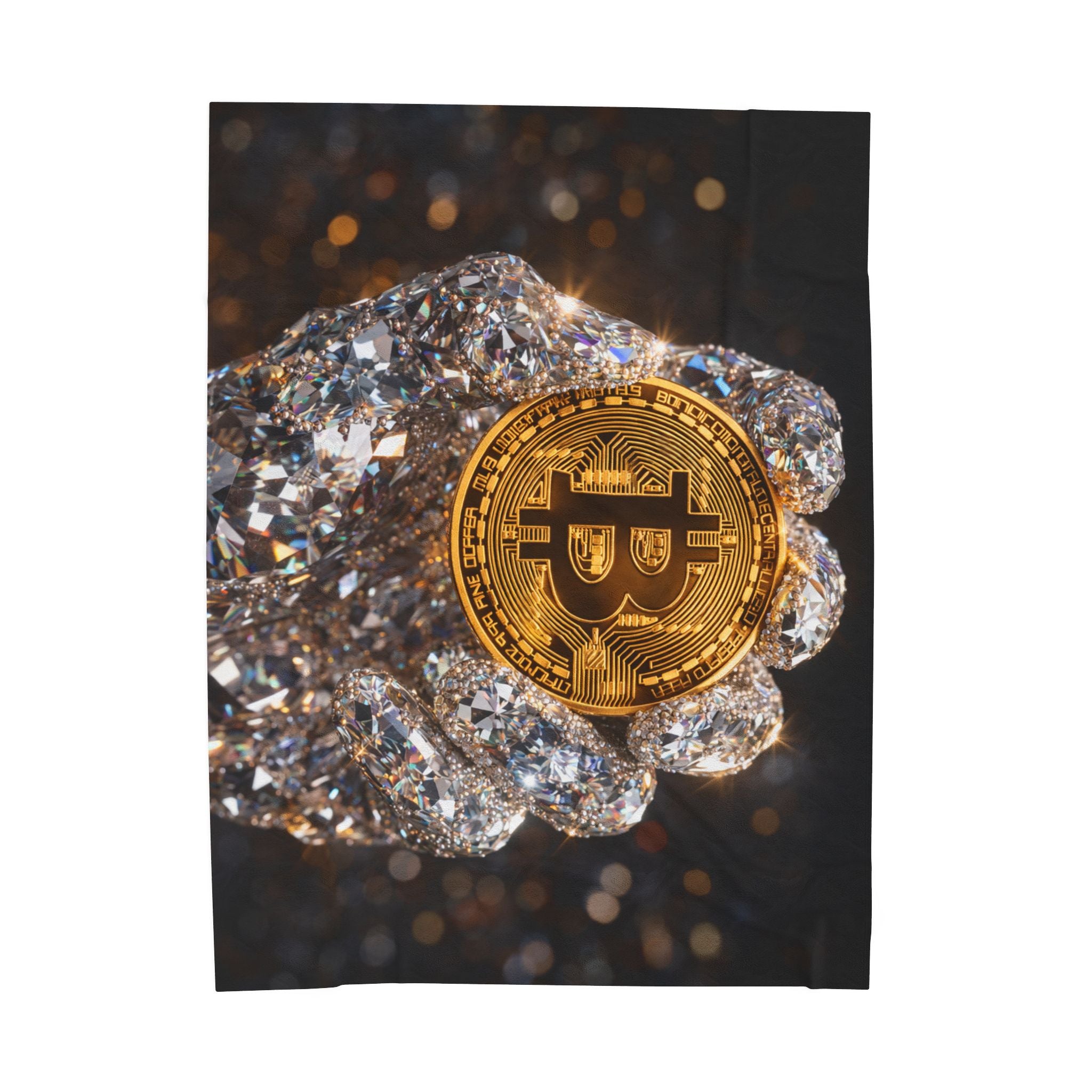 Diamond Hand Bitcoin Velveteen Plush Blanket