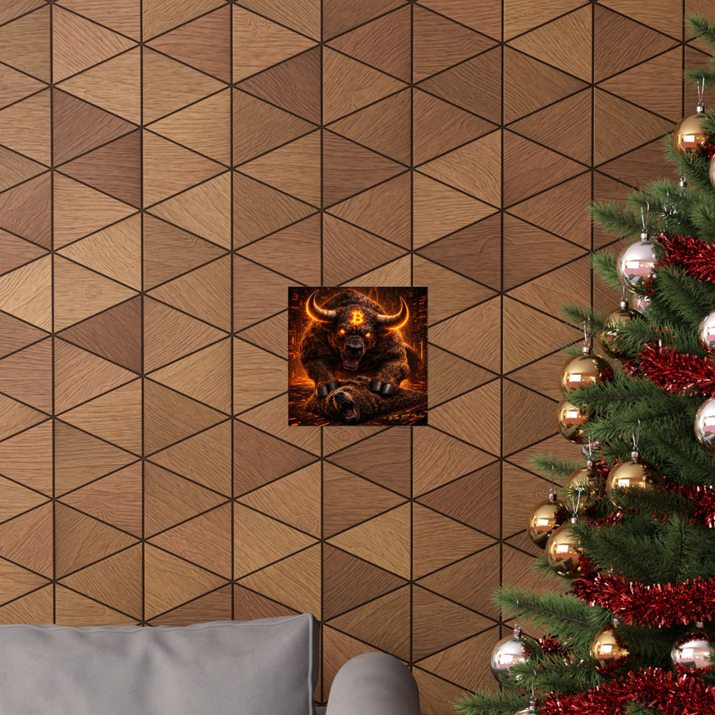 Bulls vs Bears Matte Vertical Posters