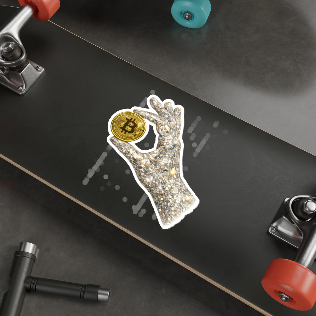 Diamond Hand Bitcoin Die-Cut Stickers