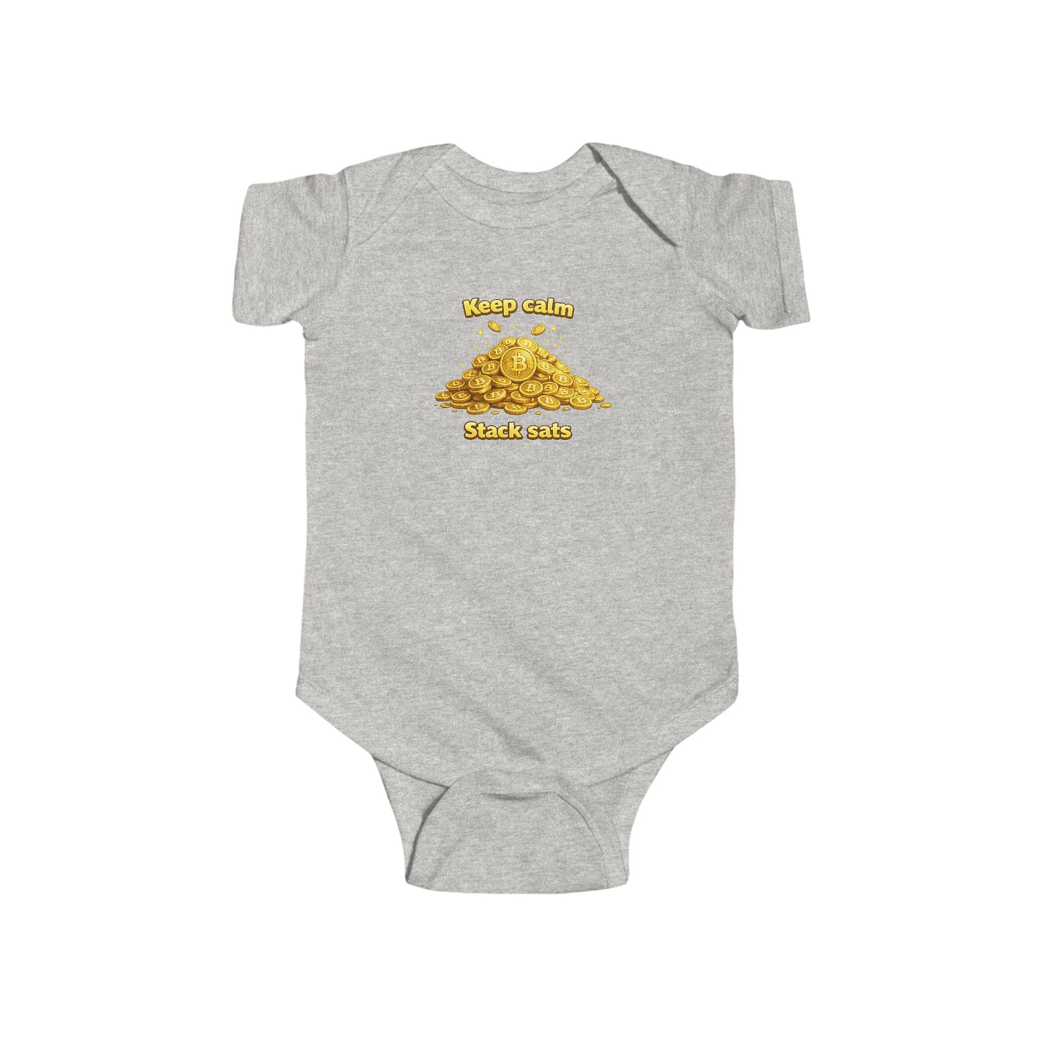 Keep Calm Stack Sats Infant Fine Jersey Bodysuit