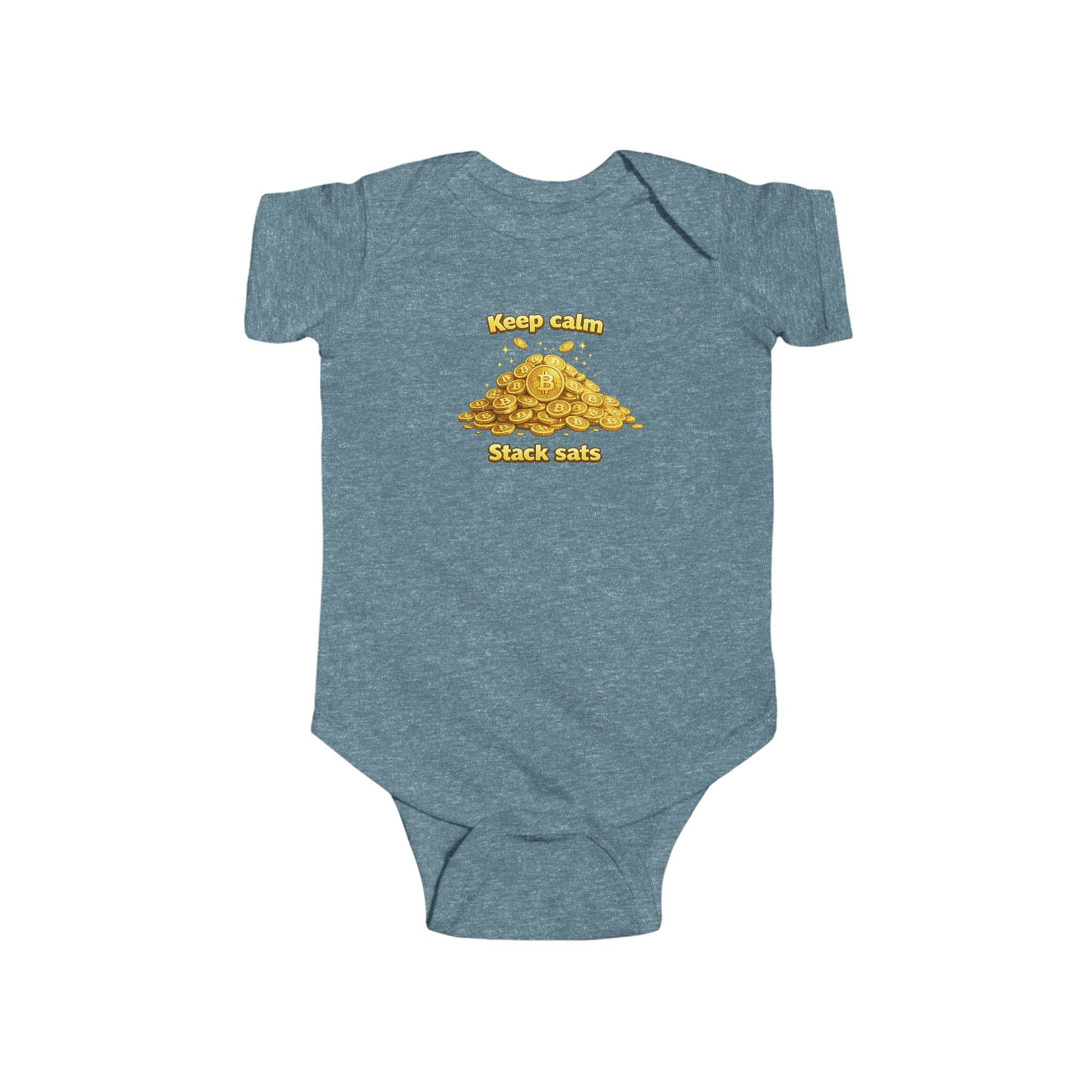 Keep Calm Stack Sats Infant Fine Jersey Bodysuit