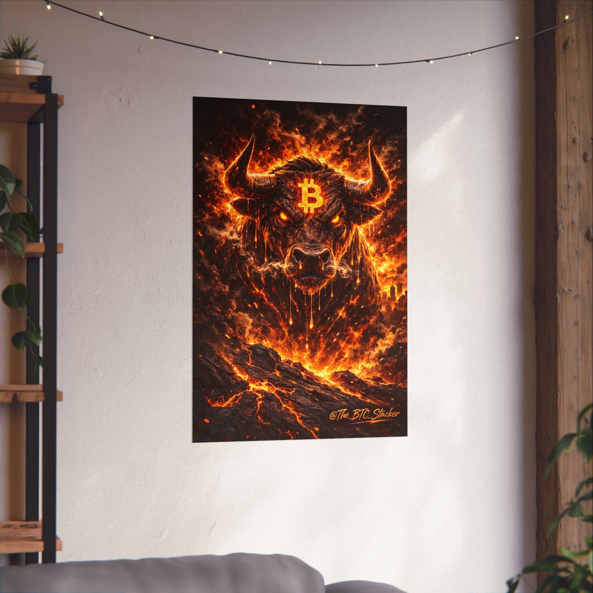 Bitcoin Bull Matte Vertical Posters