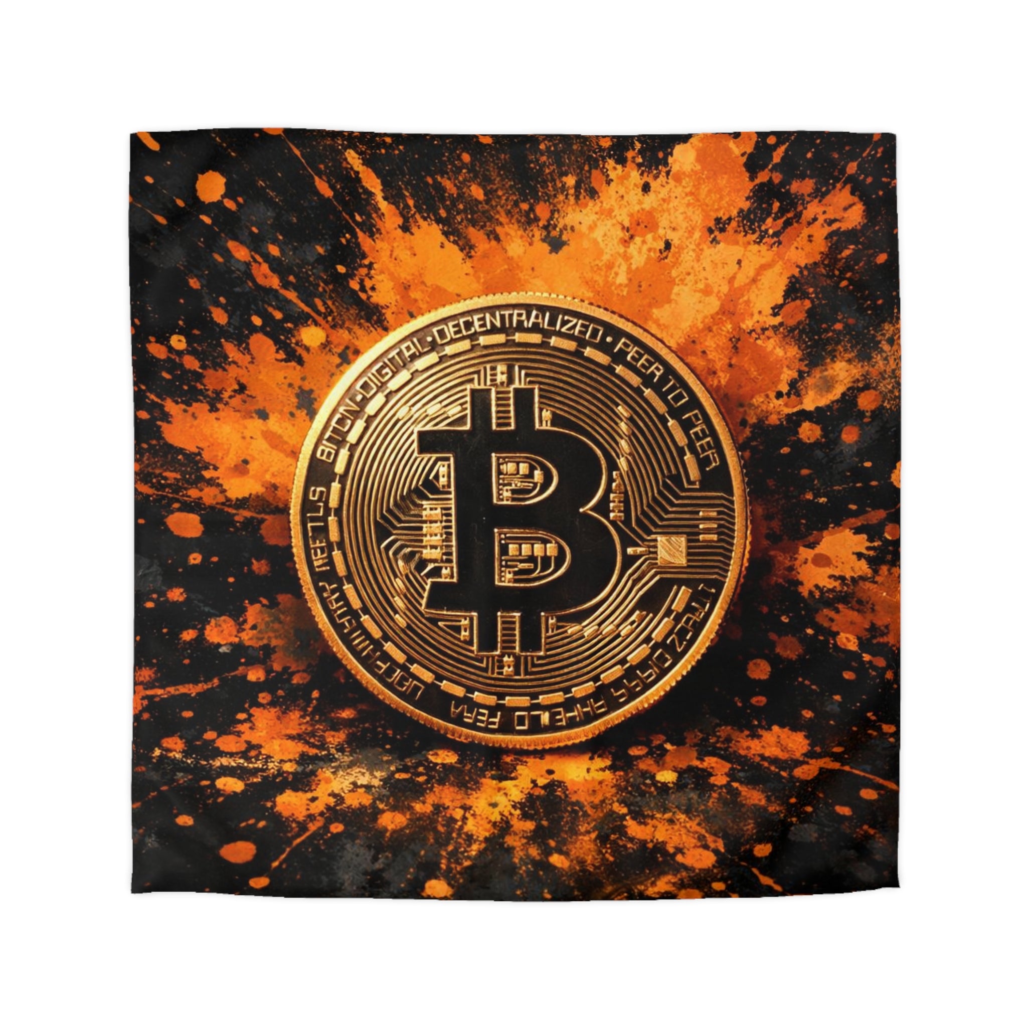 Bitcoin Full Art Microfiber Duvet Cover