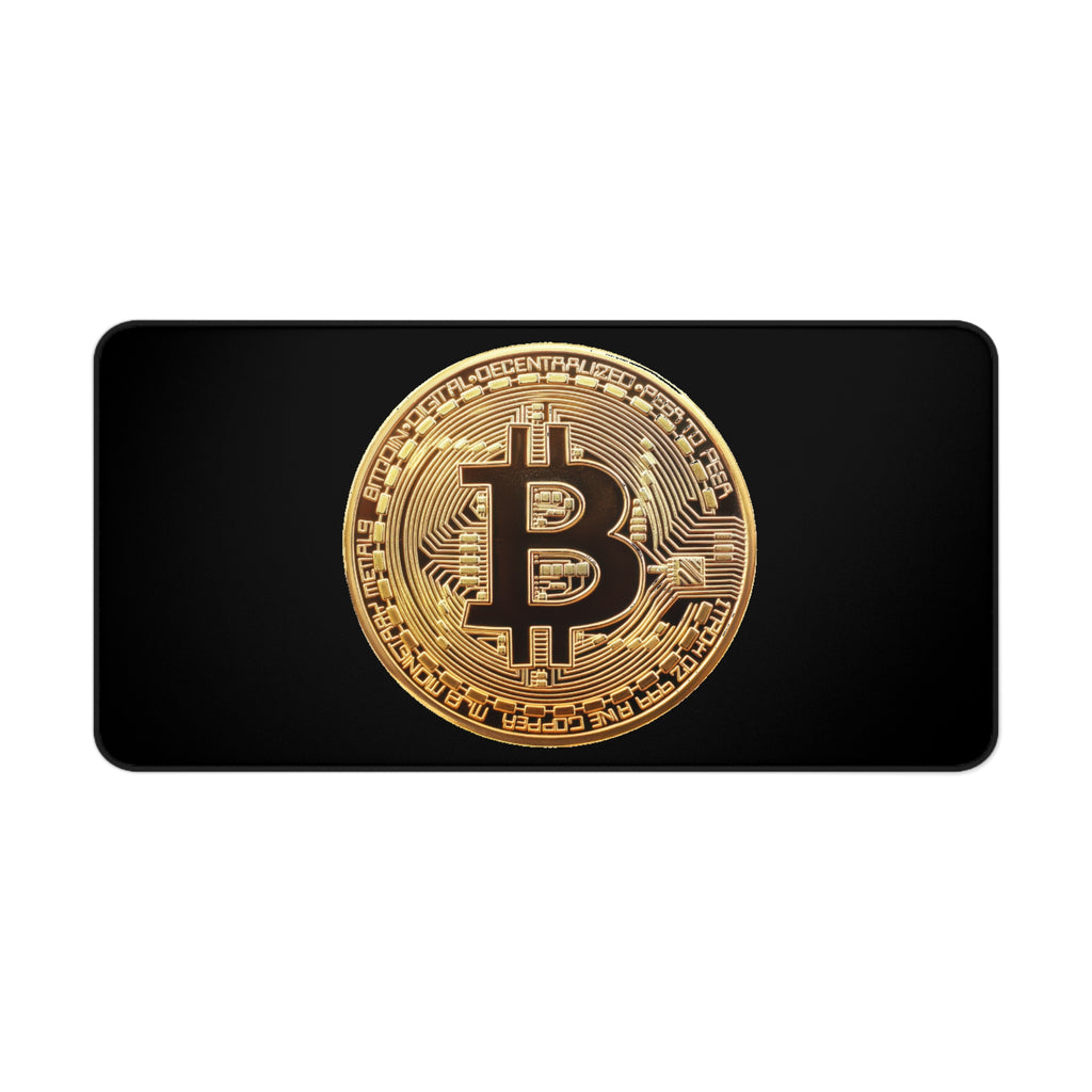 Bitcoin Black Desk Mat
