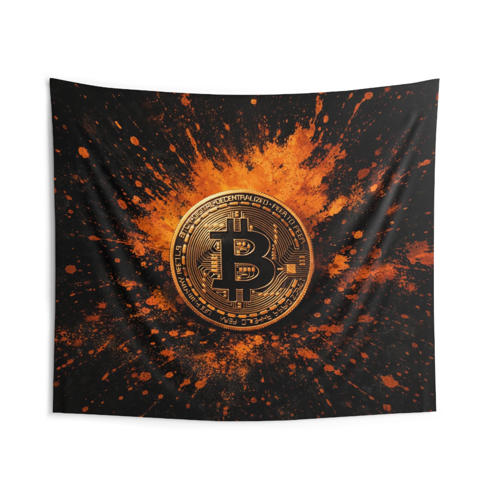 Bitcoin Abstract Indoor Wall Tapestries