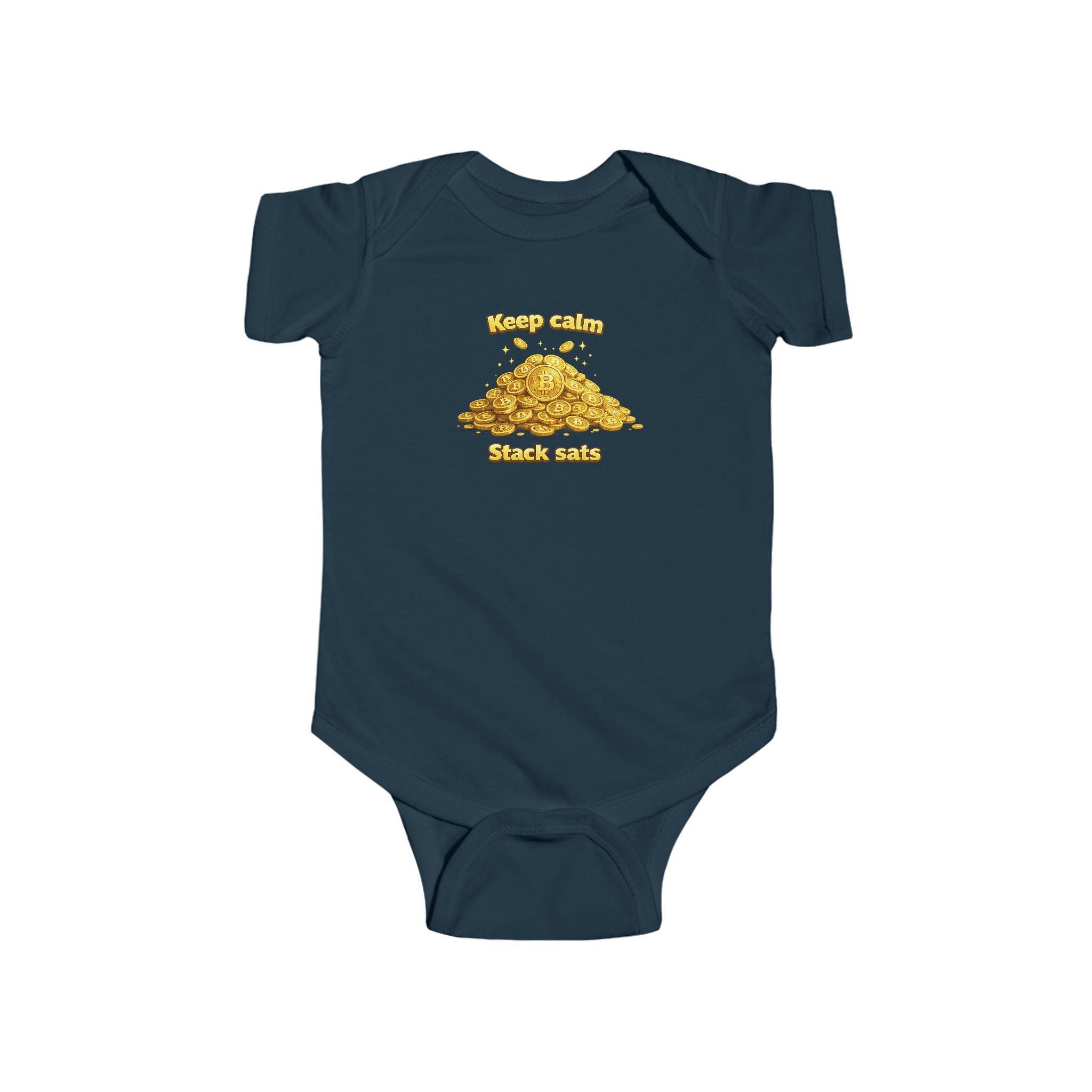 Keep Calm Stack Sats Infant Fine Jersey Bodysuit