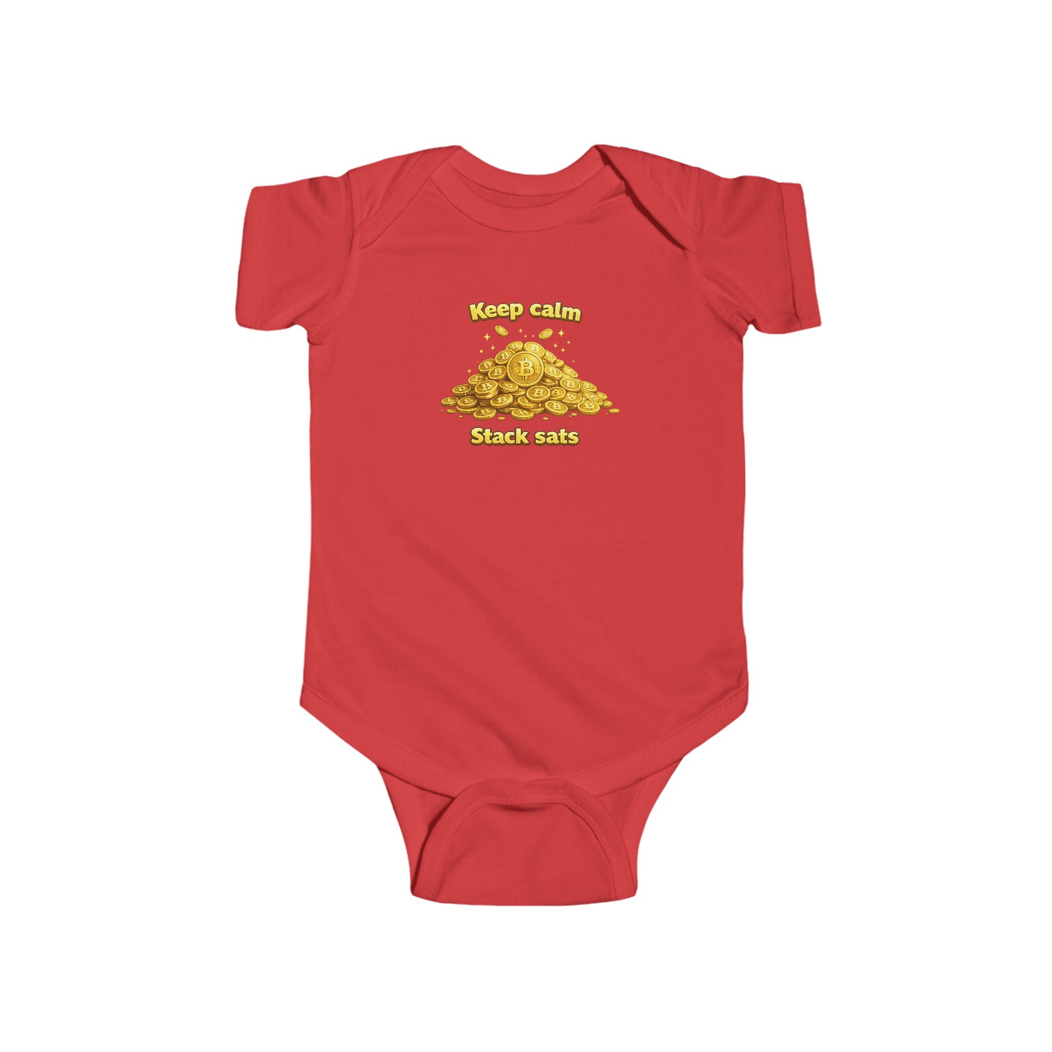 Keep Calm Stack Sats Infant Fine Jersey Bodysuit