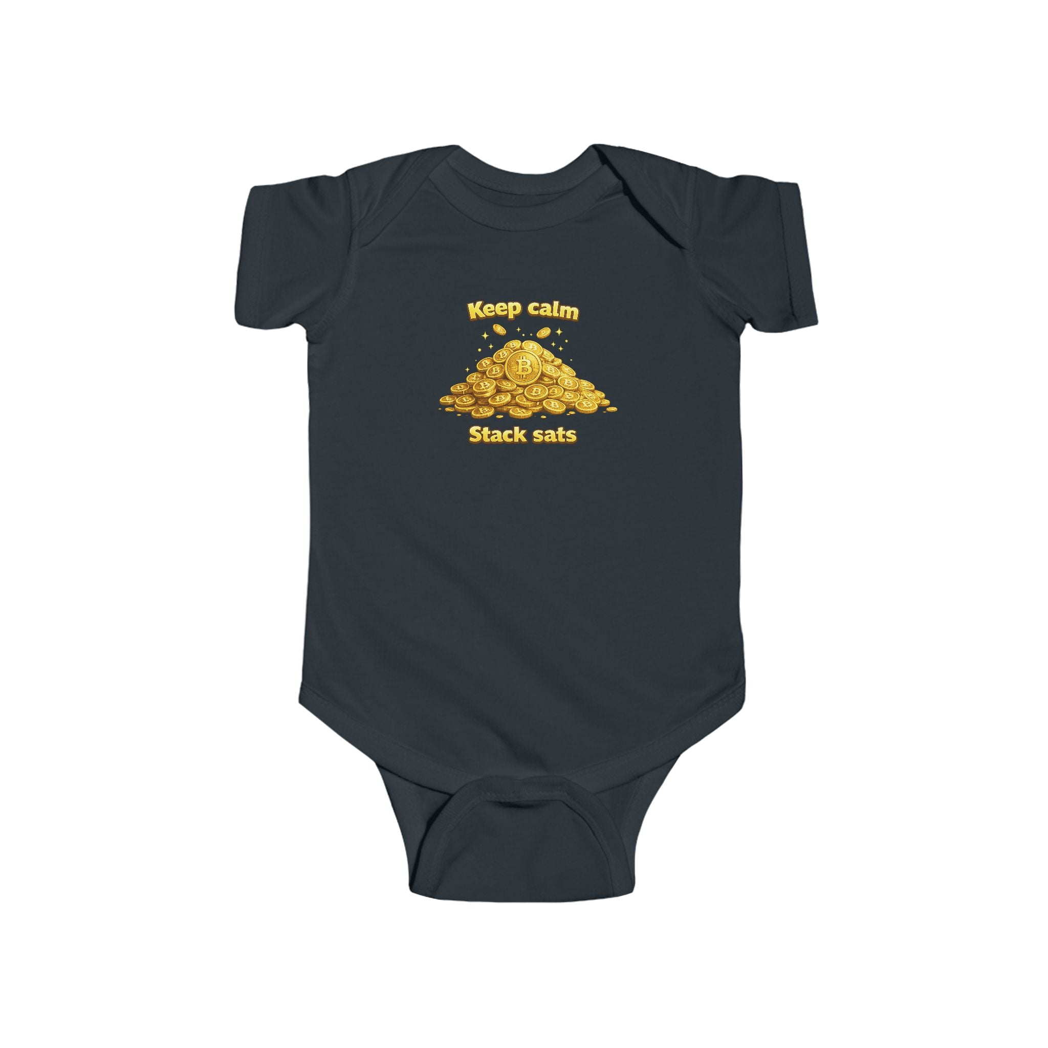 Keep Calm Stack Sats Infant Fine Jersey Bodysuit