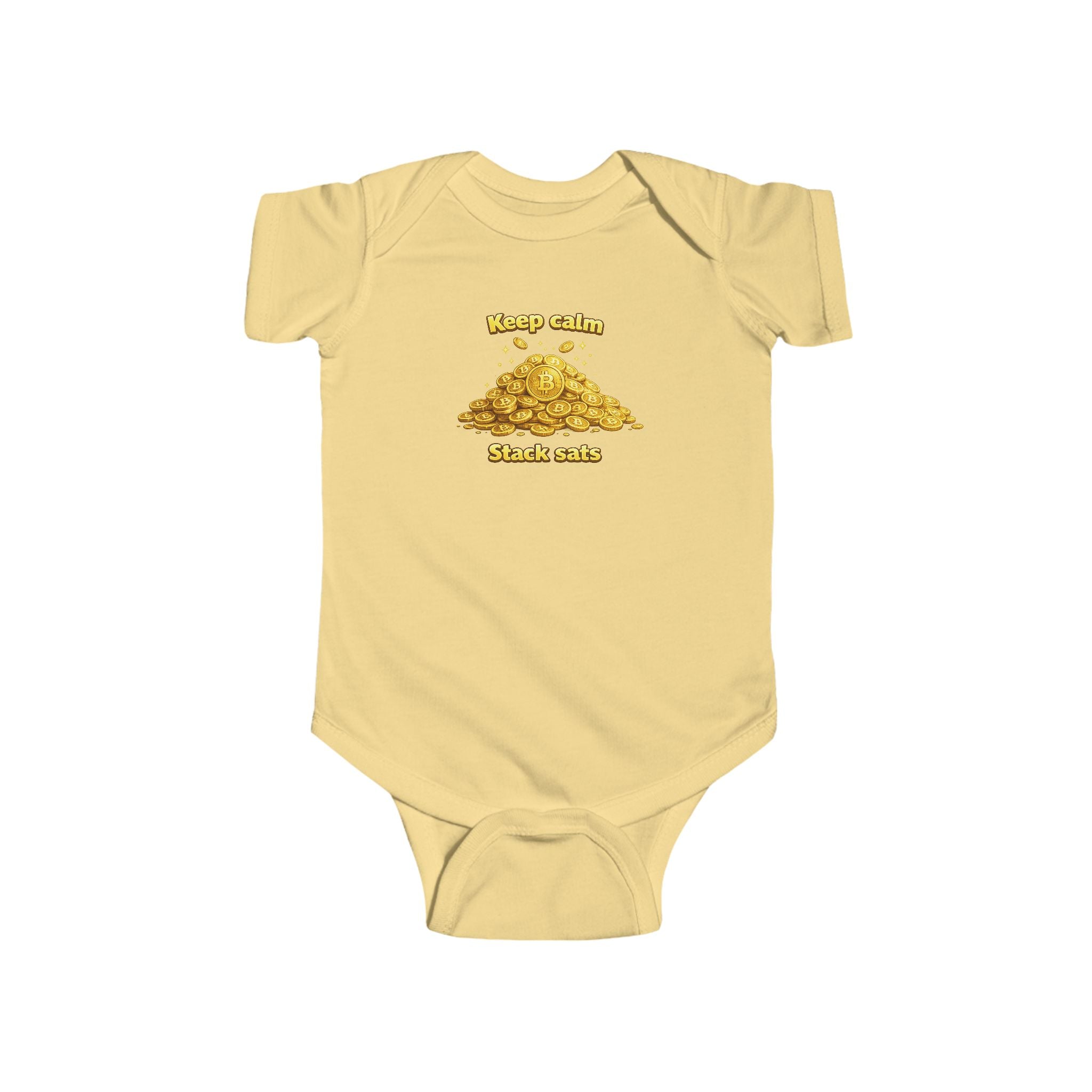 Keep Calm Stack Sats Infant Fine Jersey Bodysuit