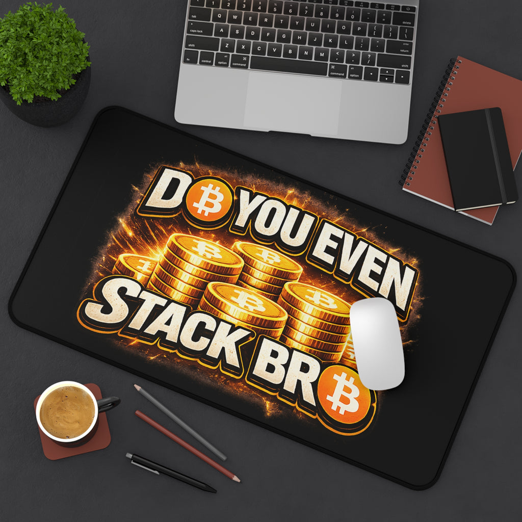 Do You Even Stack Bro Full Art Black Desk Mat
