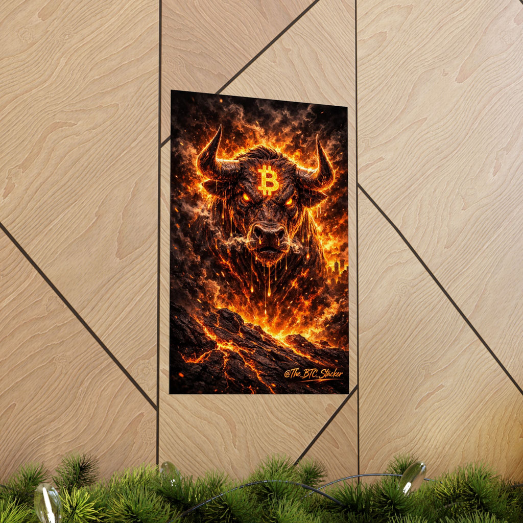 Bitcoin Bull Matte Vertical Posters