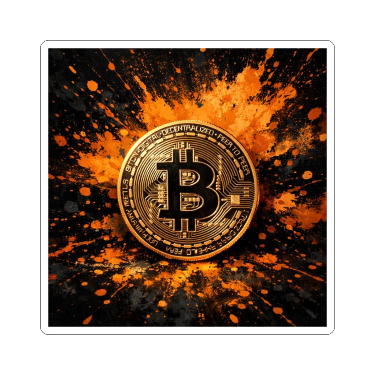 Bitcoin Full Art Kiss-Cut Stickers