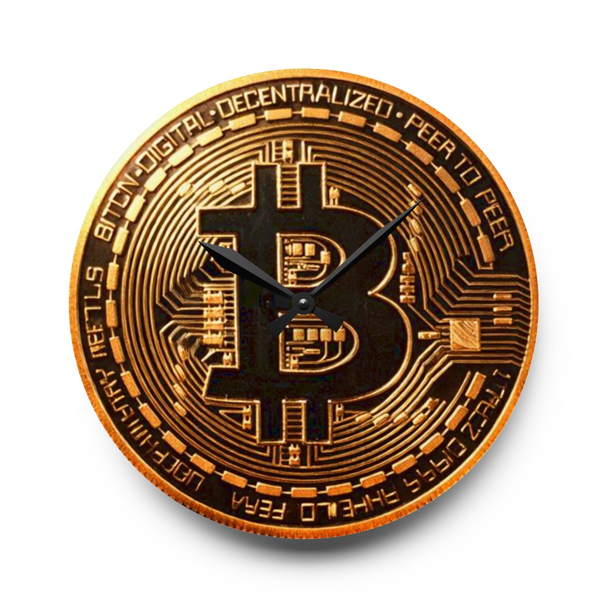 Bitcoin Acrylic Wall Clock