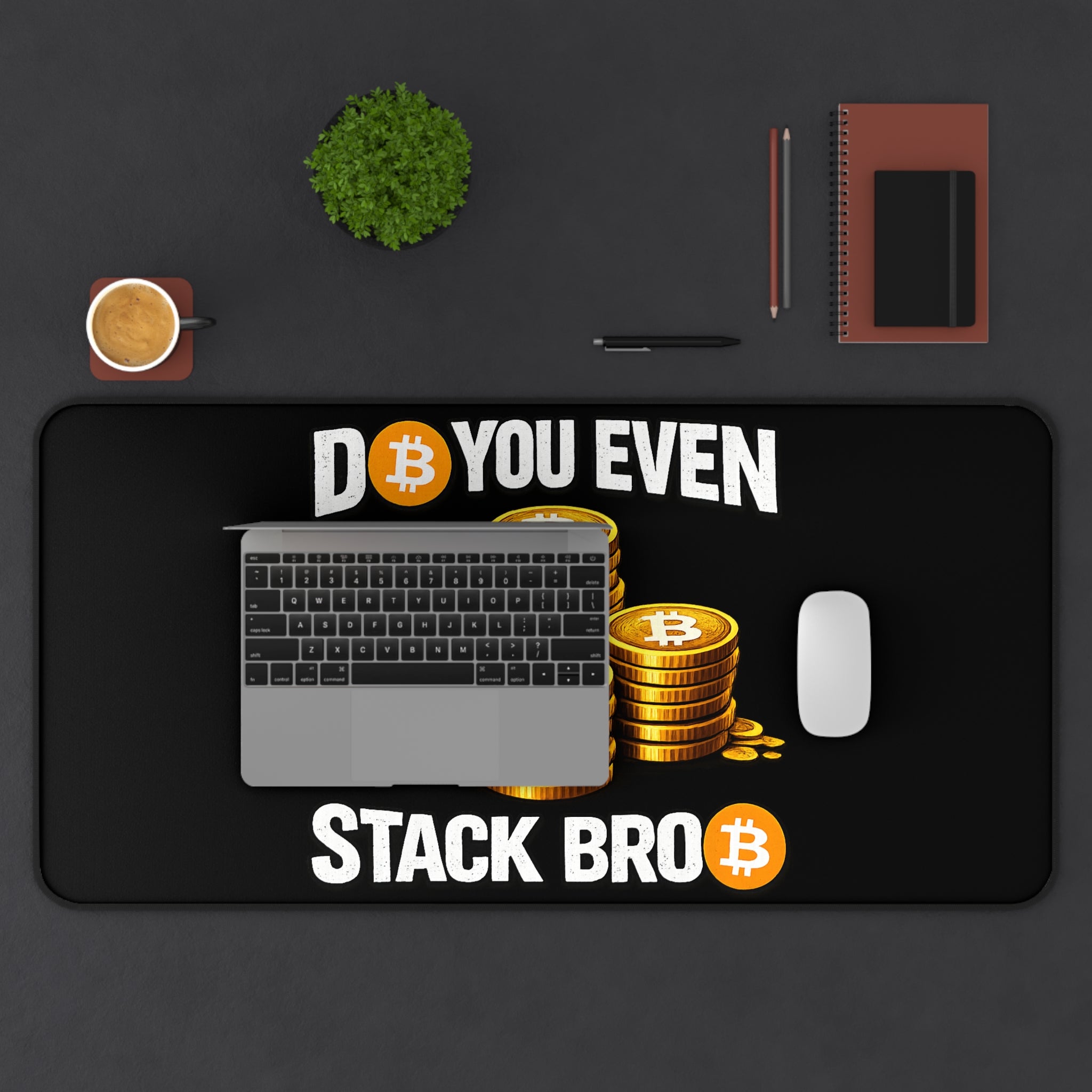 Do You Even Stack Bro Black Desk Mat