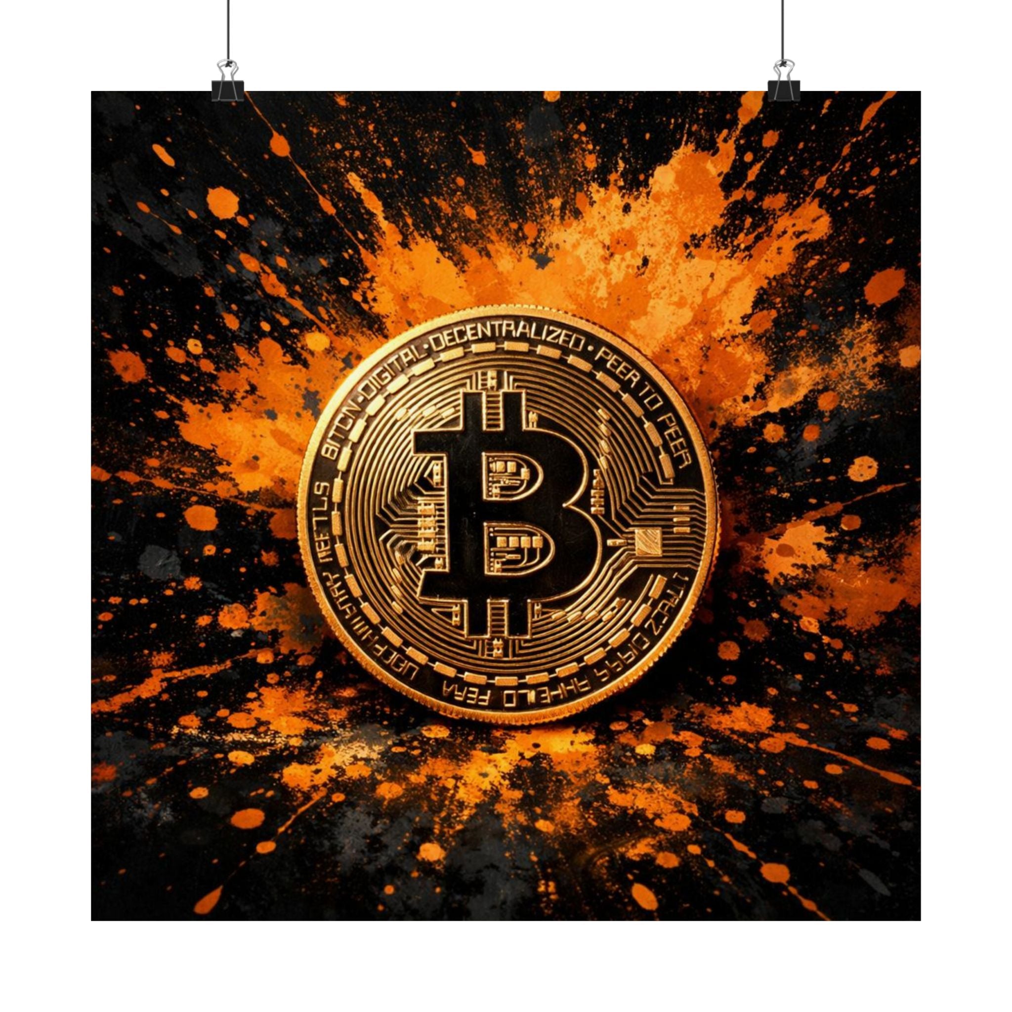 Bitcoin Full Art Matte Vertical Posters
