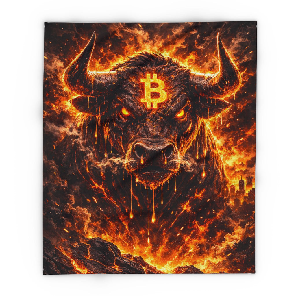 Bitcoin Bull Arctic Fleece Blanket