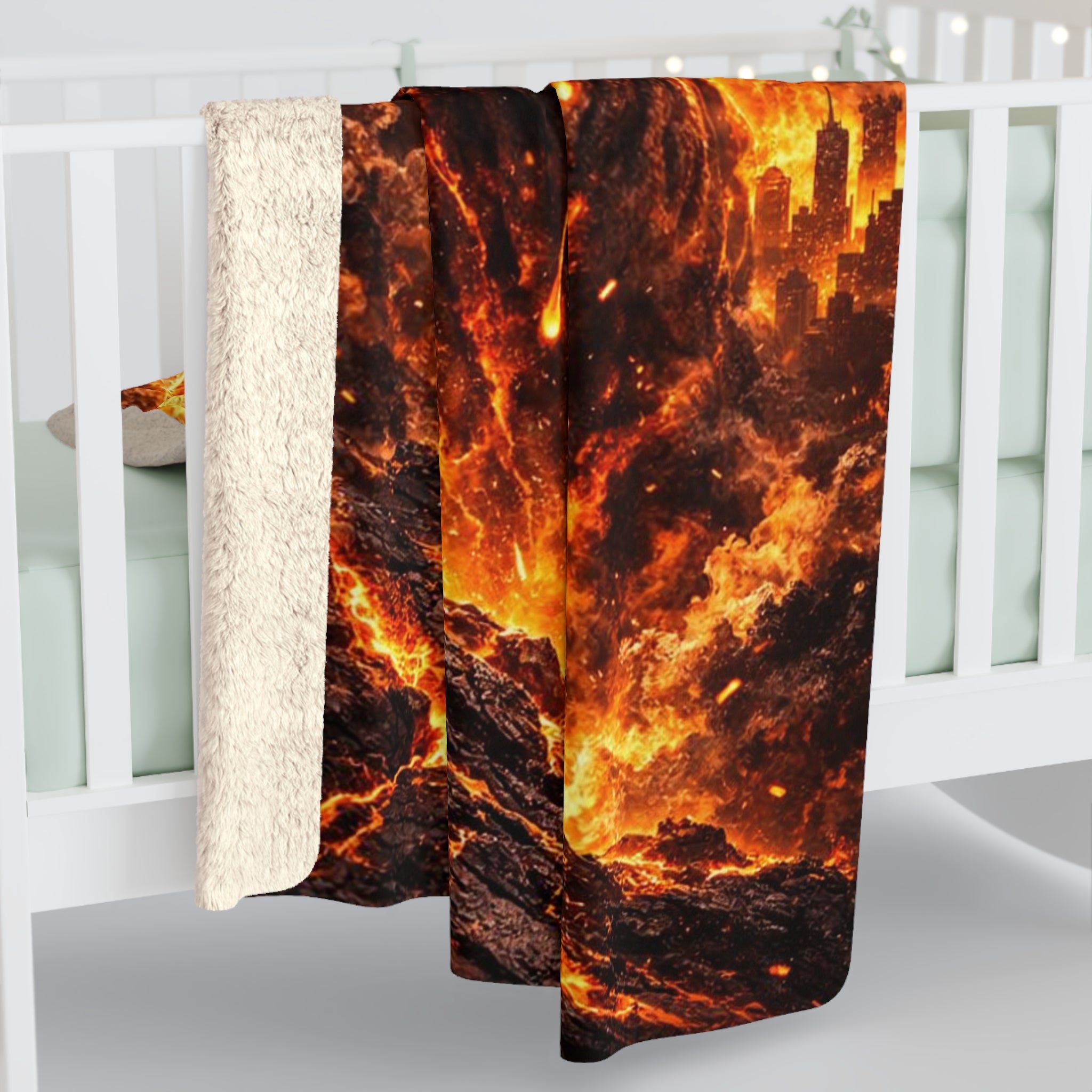 Bitcoin Bull Sherpa Fleece Blanket