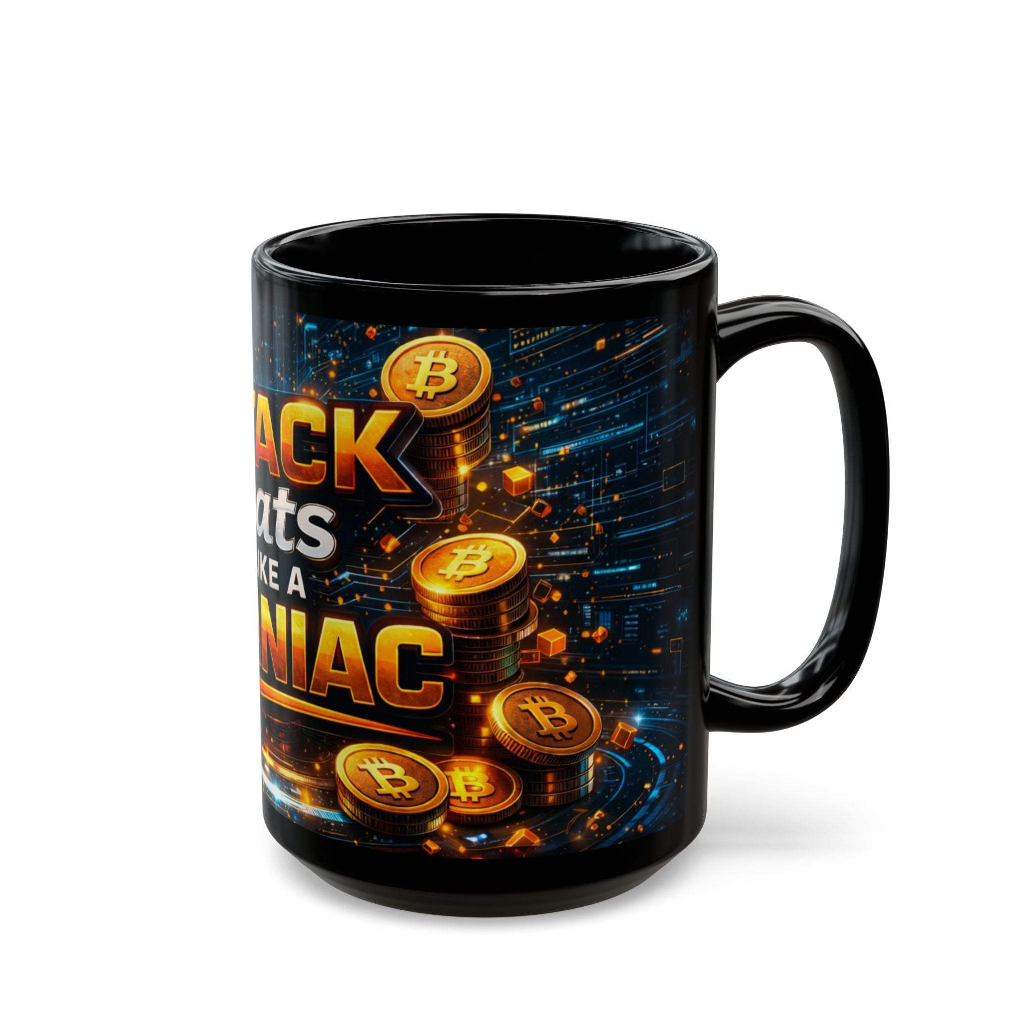 Stack Full Art Black Mug (11oz, 15oz)