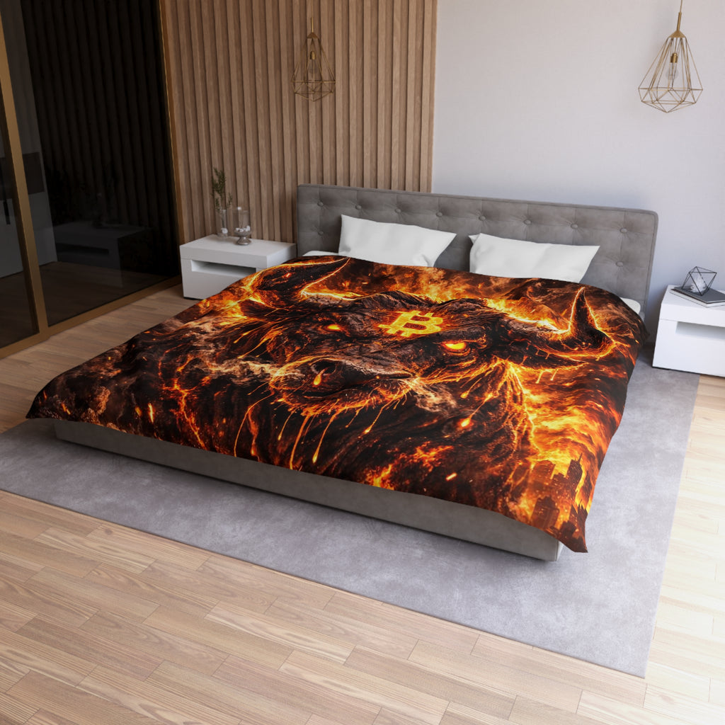 Bitcoin Bull Microfiber Duvet Cover