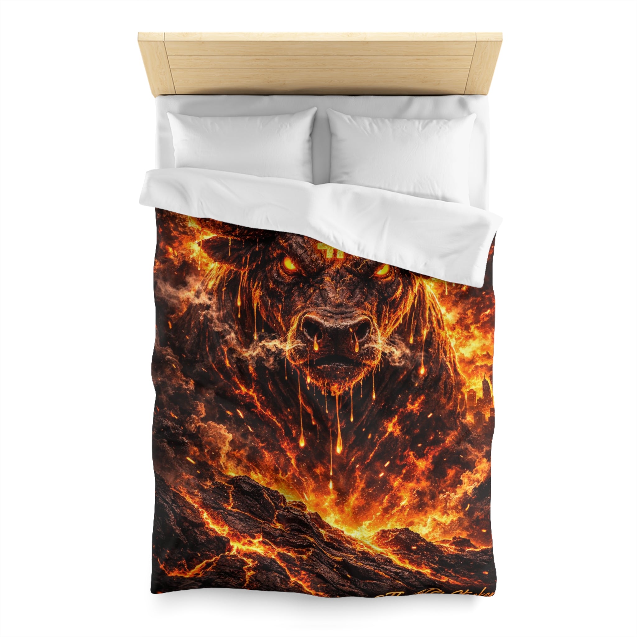 Bitcoin Bull Microfiber Duvet Cover