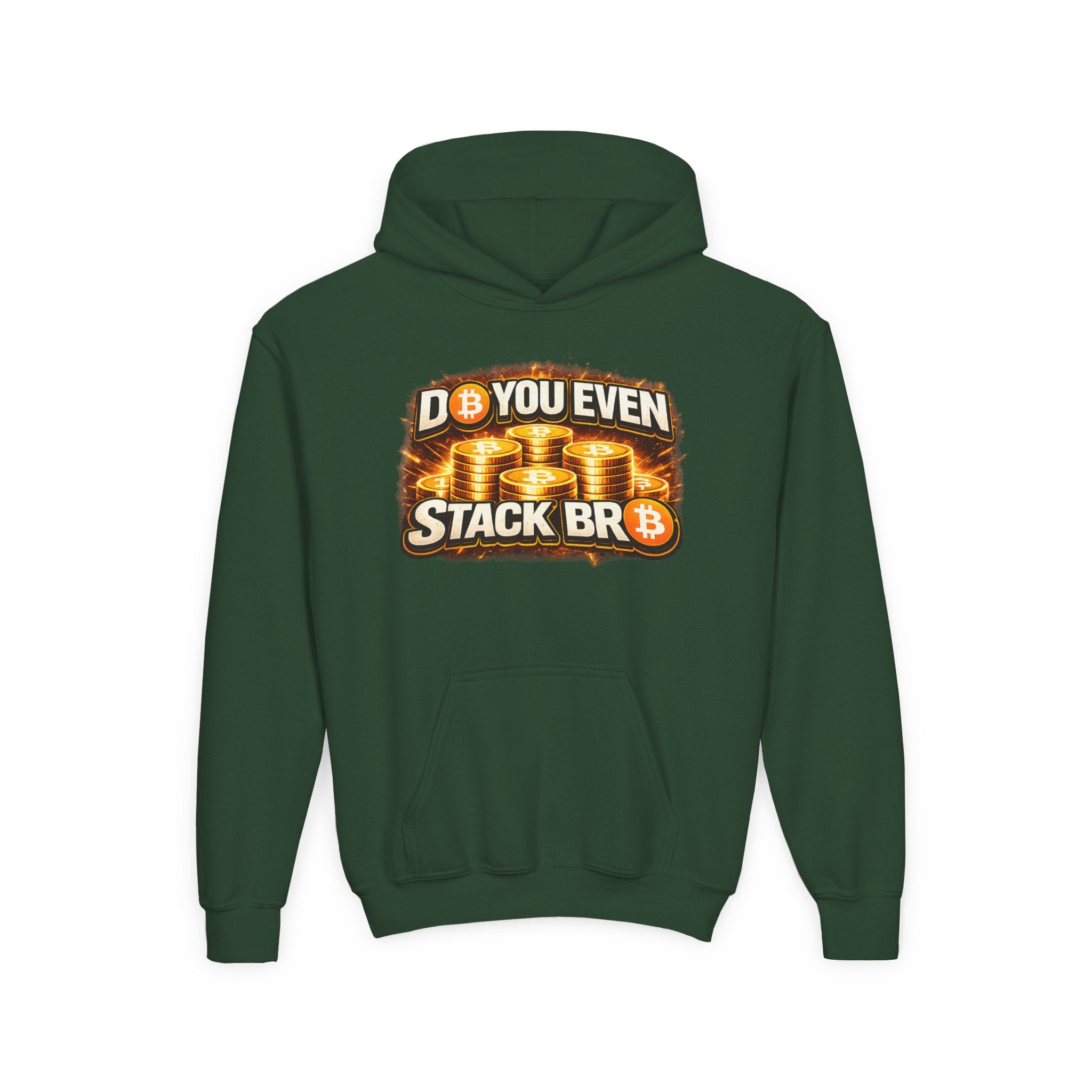 Do You Even Stack Bro Double Sided Youth Heavy Blend Hooded Sweatshirt