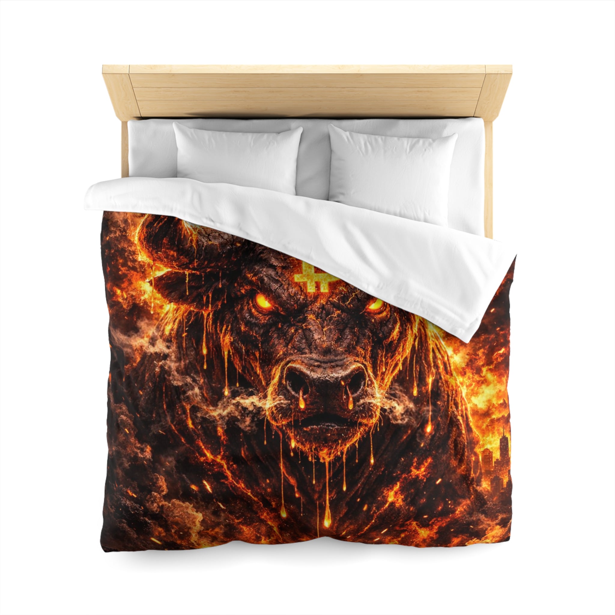 Bitcoin Bull Microfiber Duvet Cover