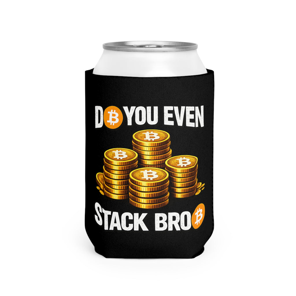 Black Do You Even Stack Bro Can Cooler Sleeve