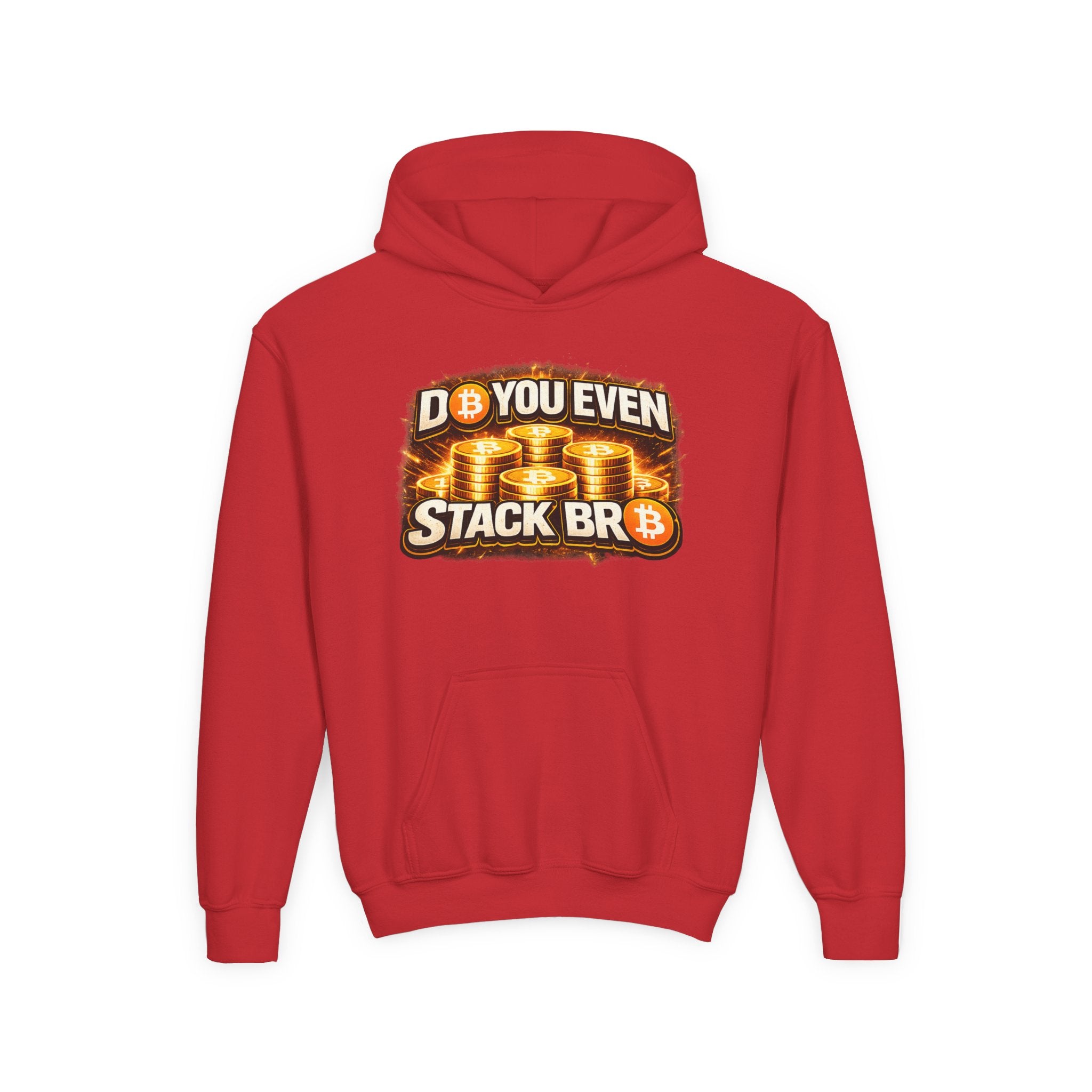 Do You Even Stack Bro Double Sided Youth Heavy Blend Hooded Sweatshirt