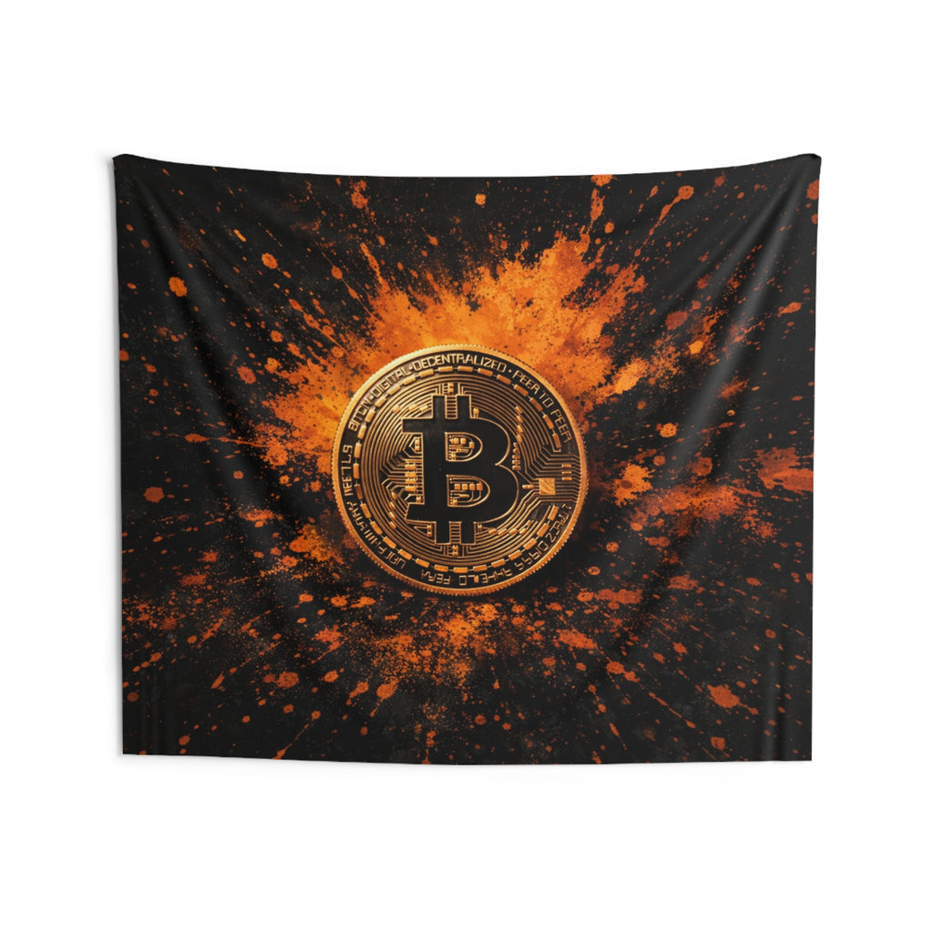 Bitcoin Abstract Indoor Wall Tapestries