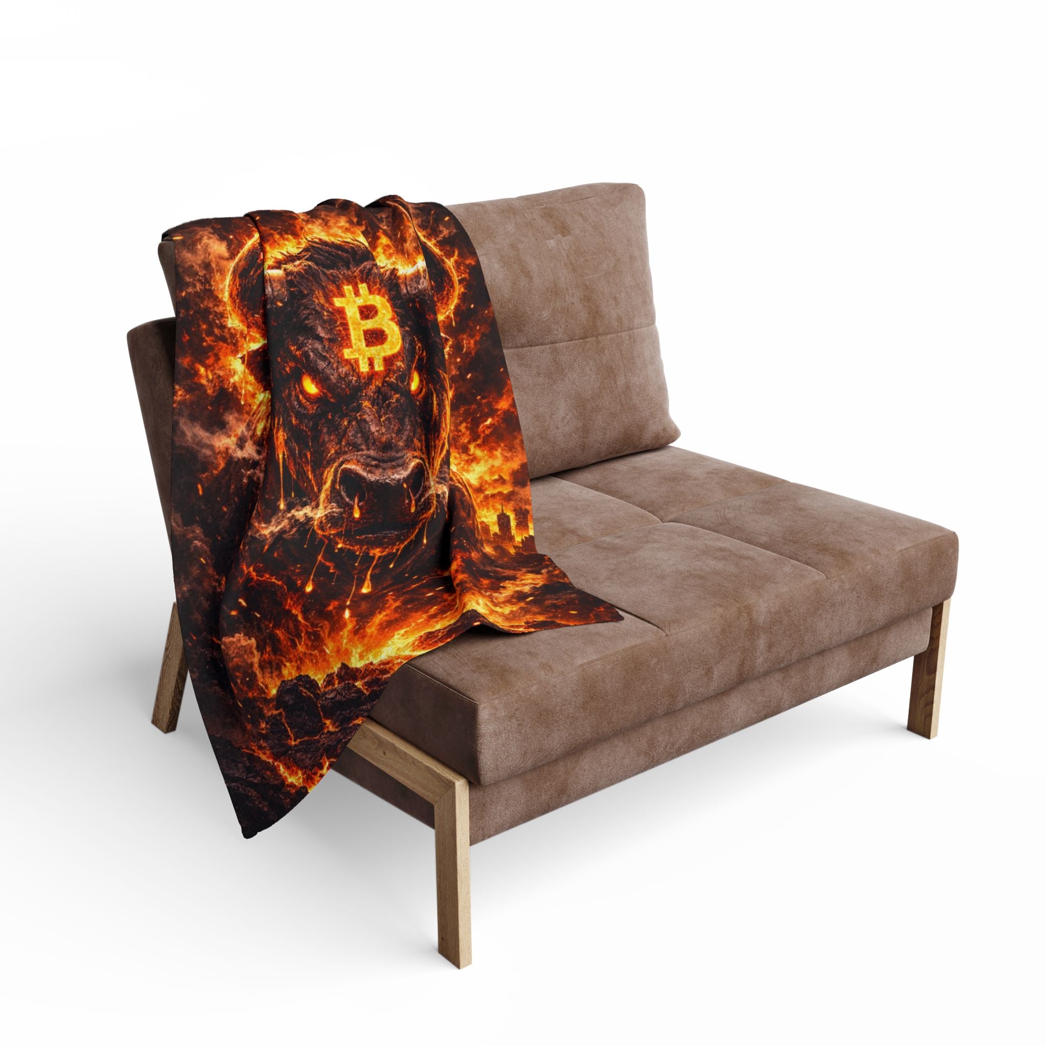 Bitcoin Bull Arctic Fleece Blanket