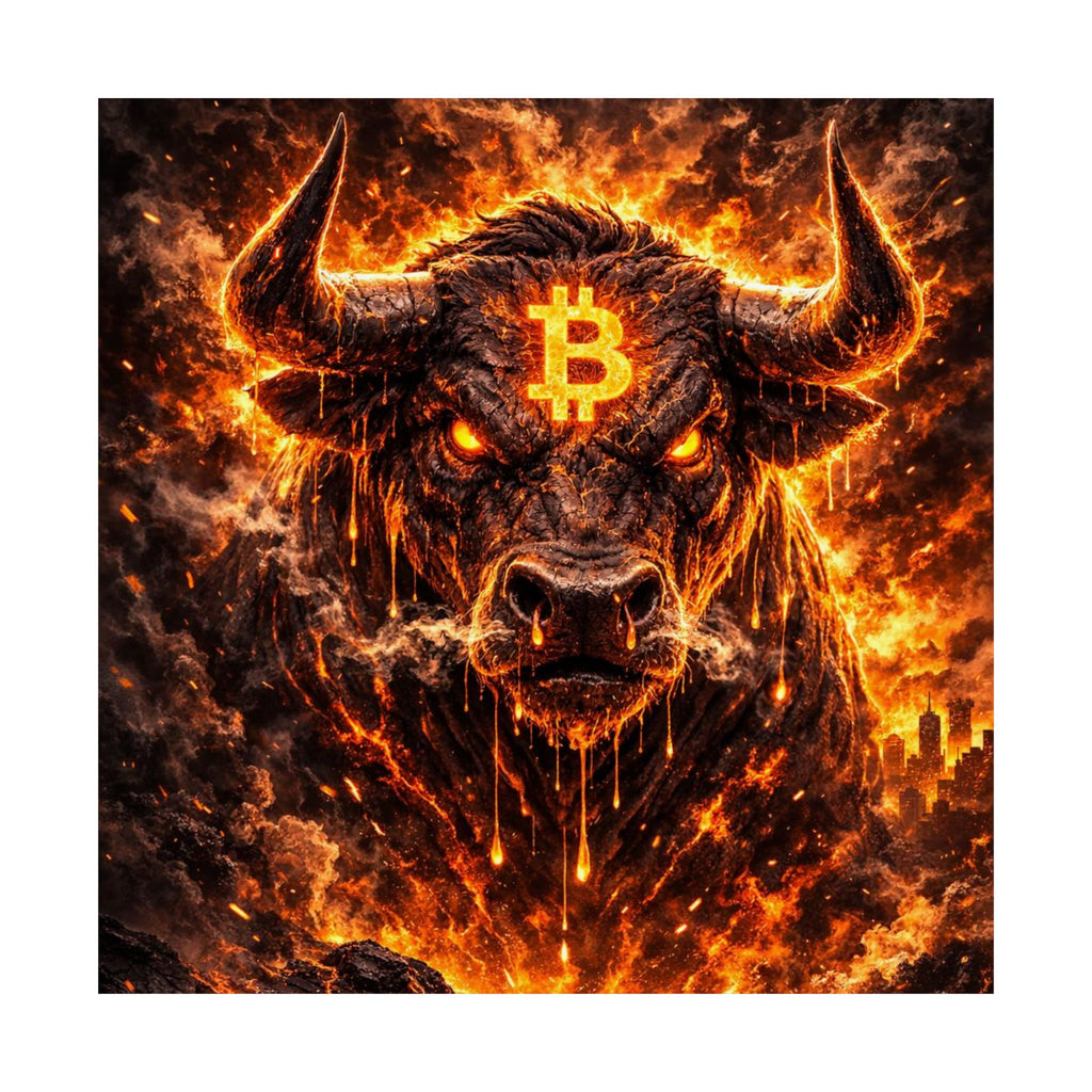 Bitcoin Bull Matte Vertical Posters