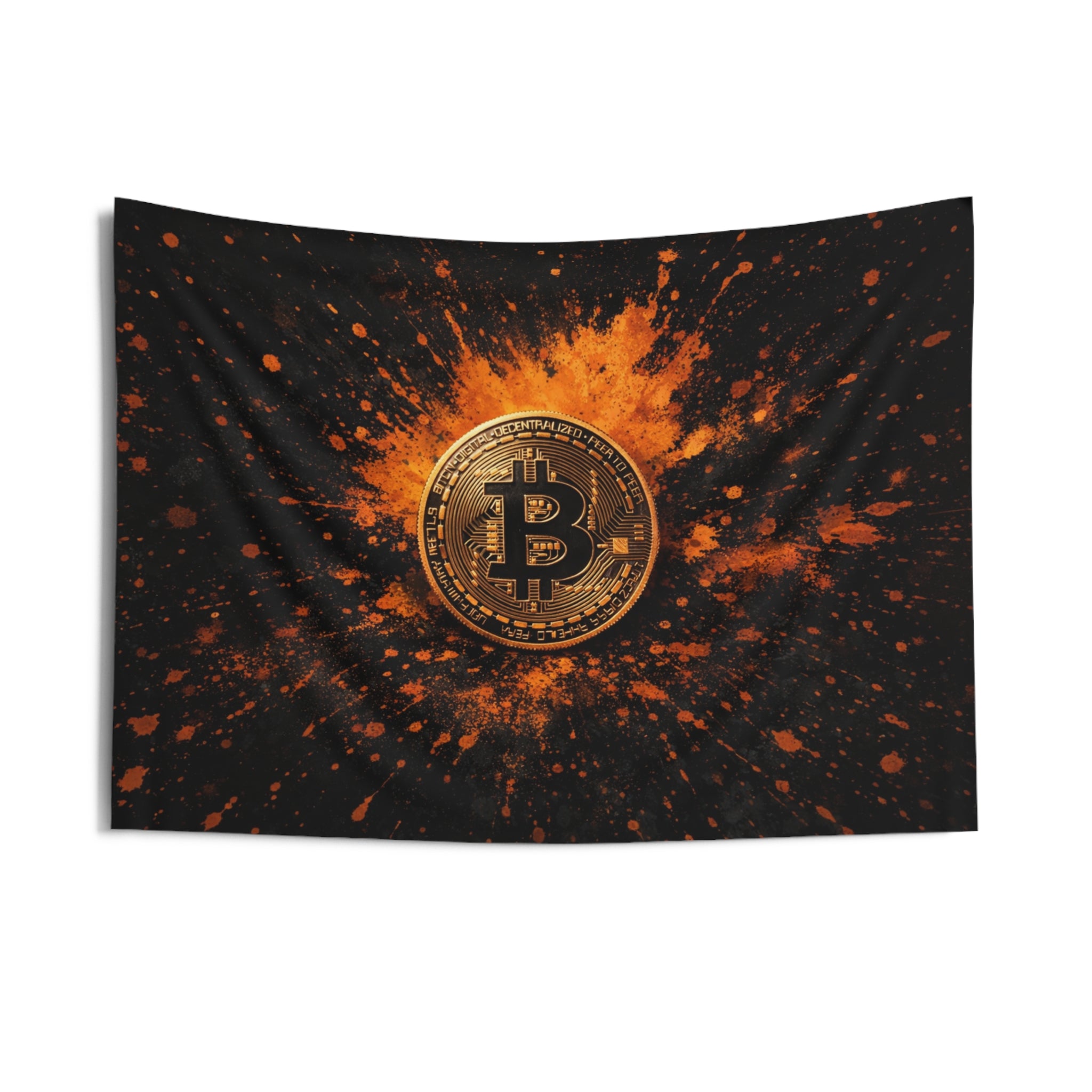 Bitcoin Abstract Indoor Wall Tapestries