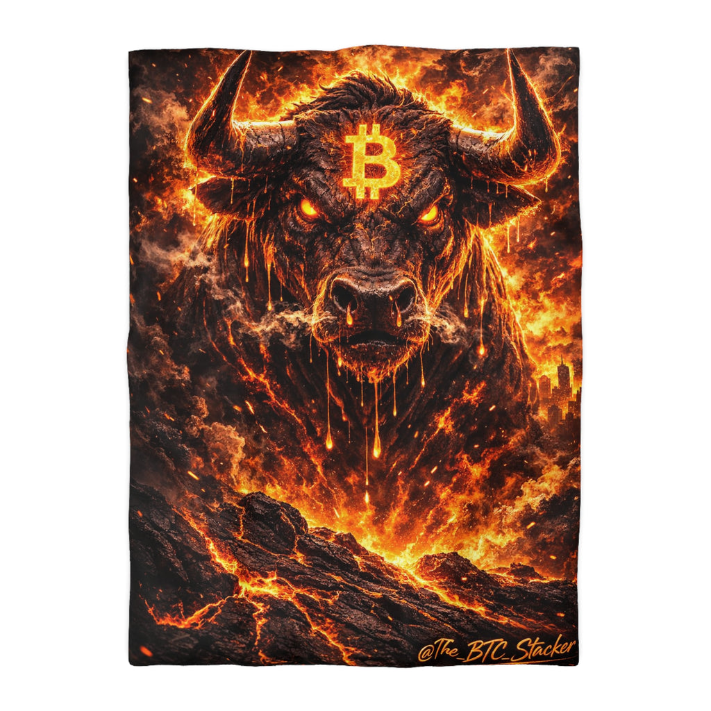 Bitcoin Bull Microfiber Duvet Cover