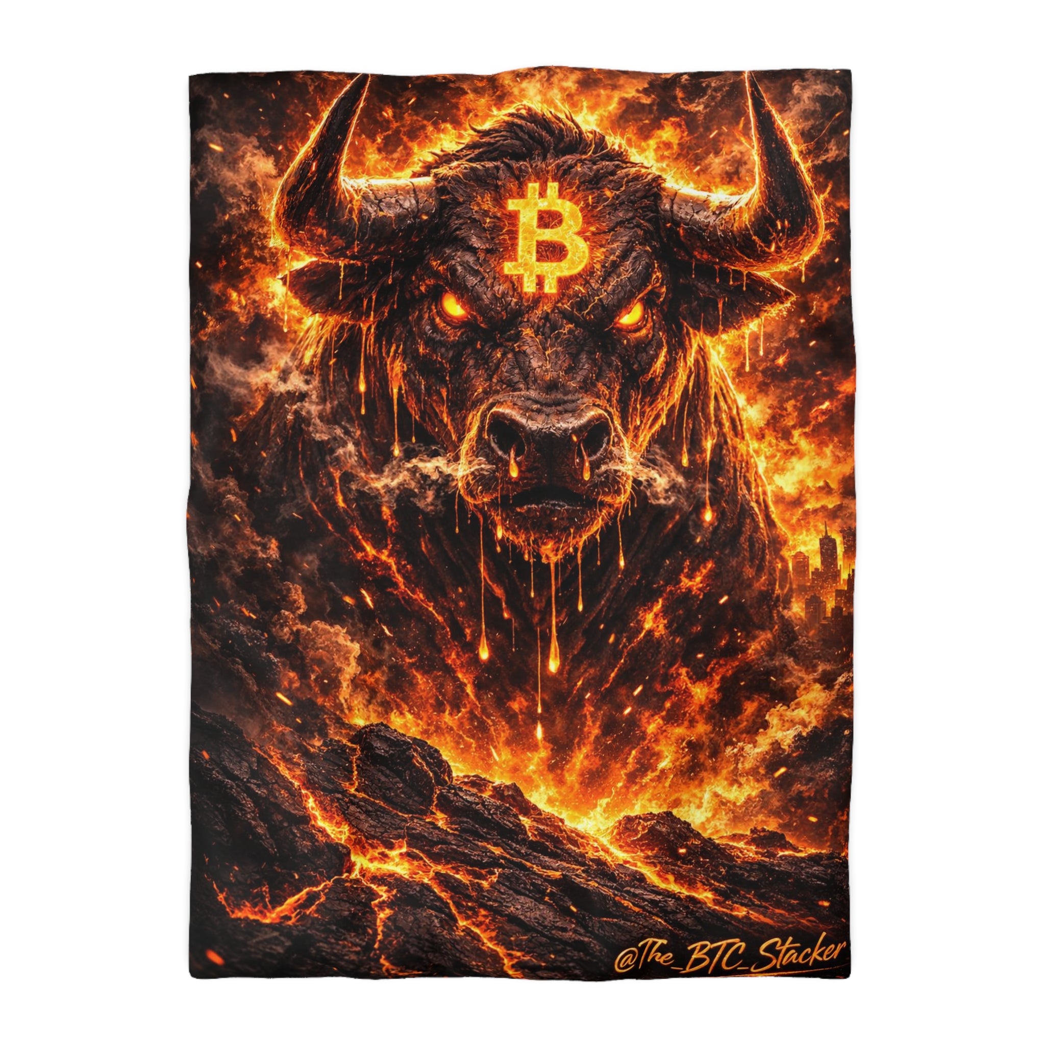 Bitcoin Bull Microfiber Duvet Cover