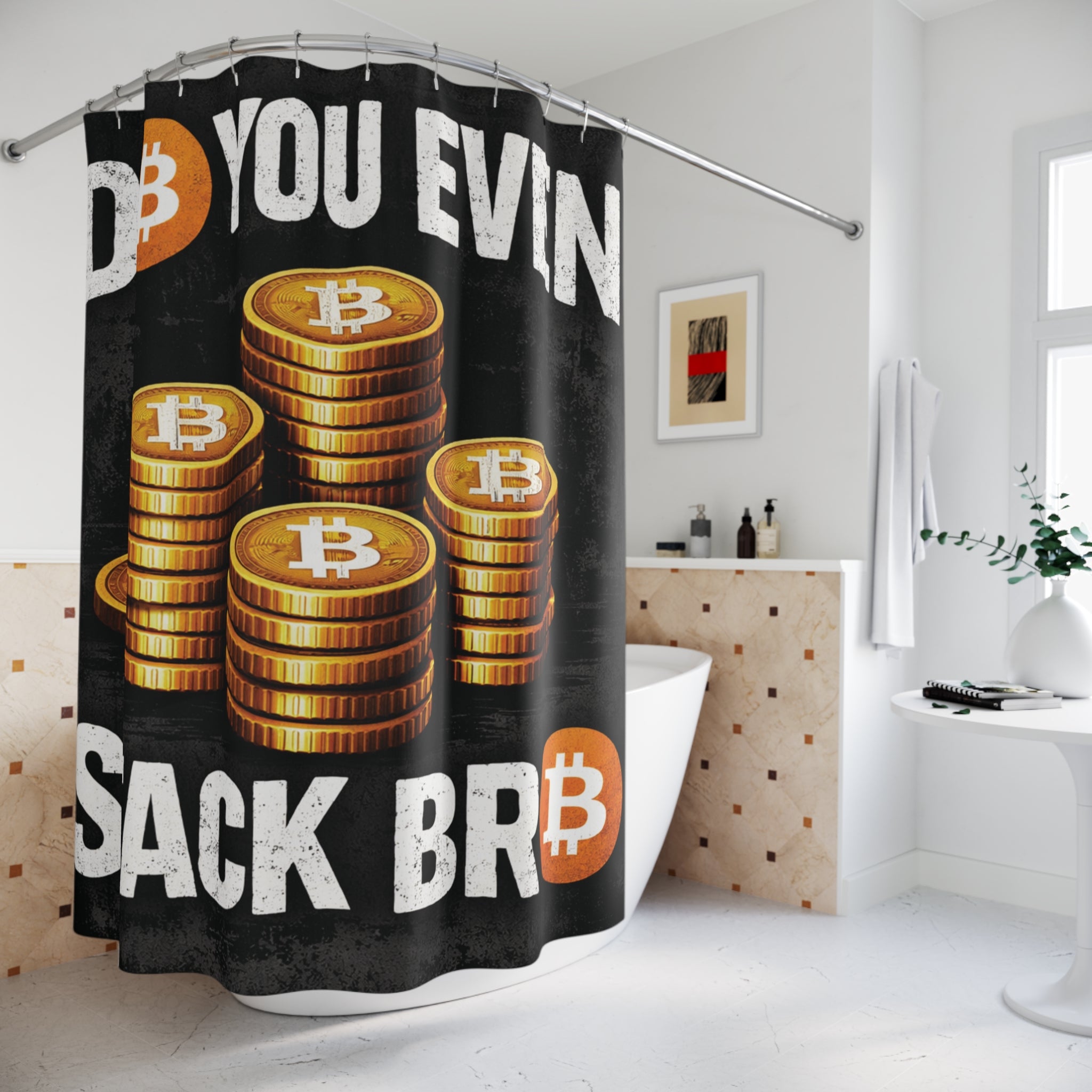 Do You Even Stack Bro Abstract Shower Curtains