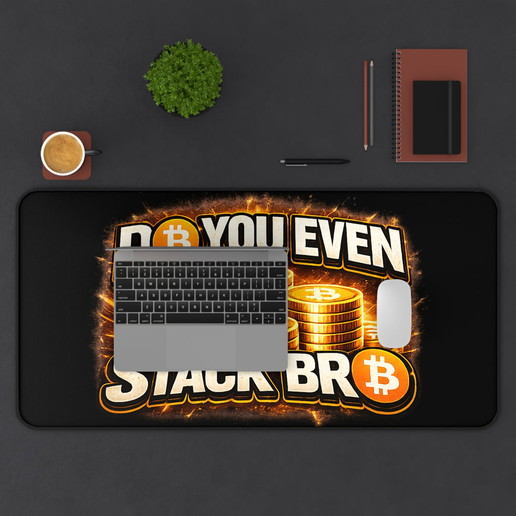Do You Even Stack Bro Full Art Black Desk Mat